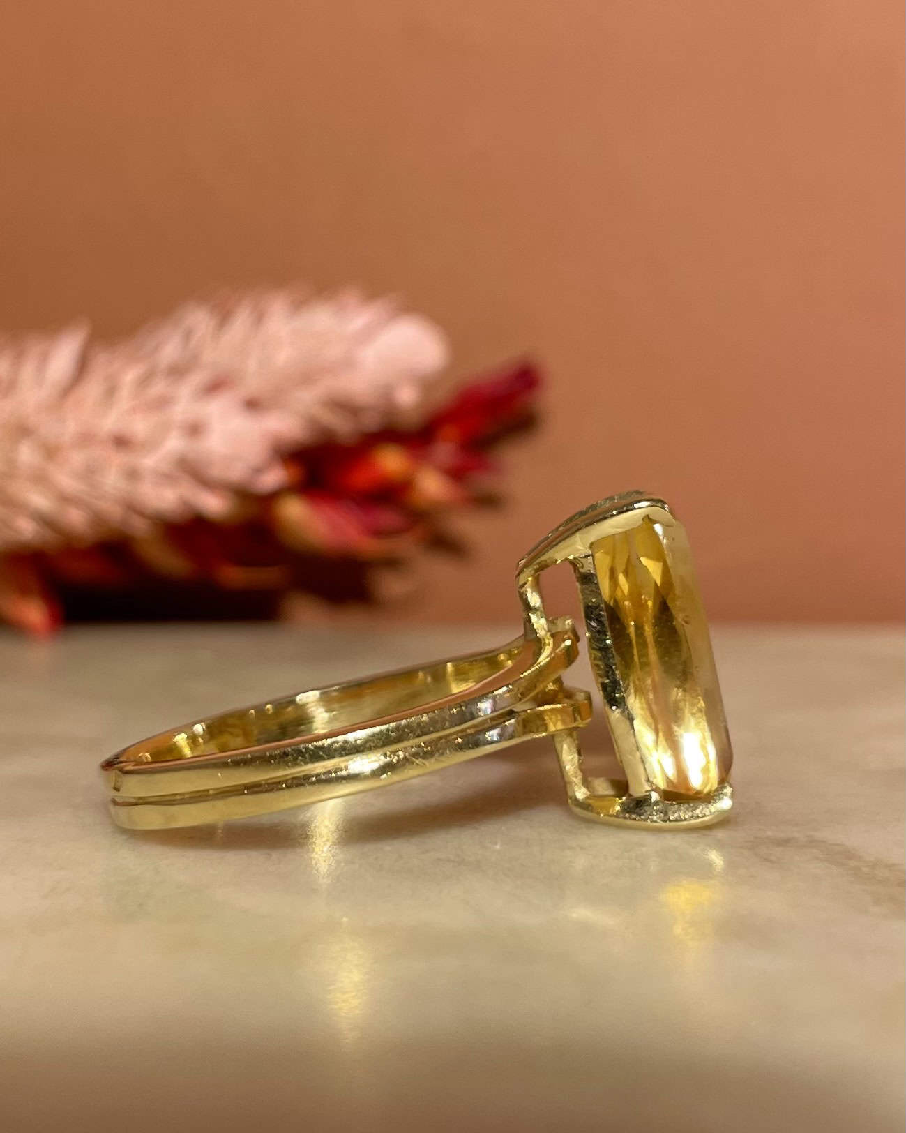 Bague Cocktail Citrine 3.30 carats "Rhoda" - Elliade Paris