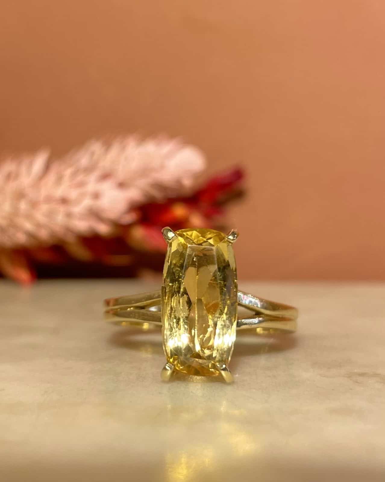Bague Cocktail Citrine 3.30 carats "Rhoda" - Elliade Paris
