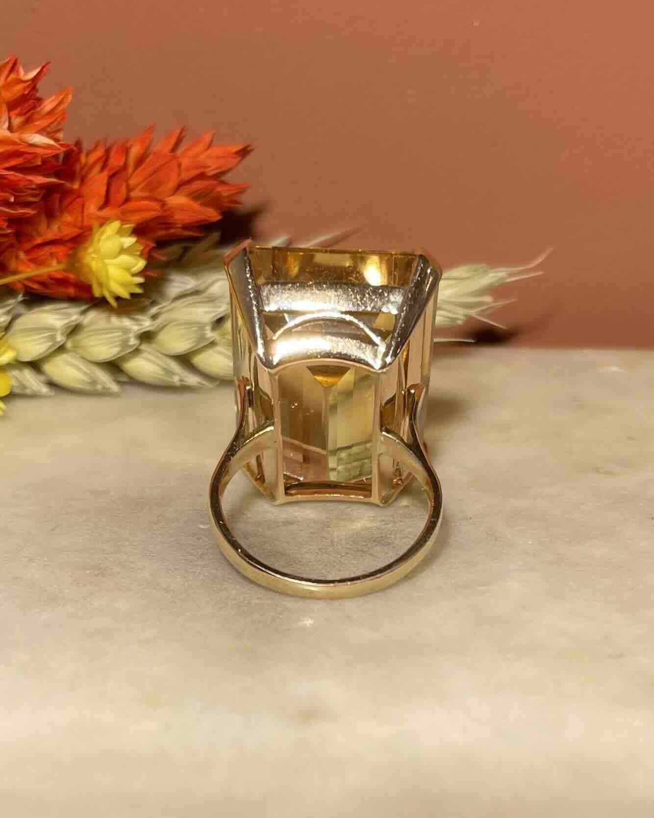 Bague Cocktail Citrine 34 Carats "Hélia" - Elliade Paris