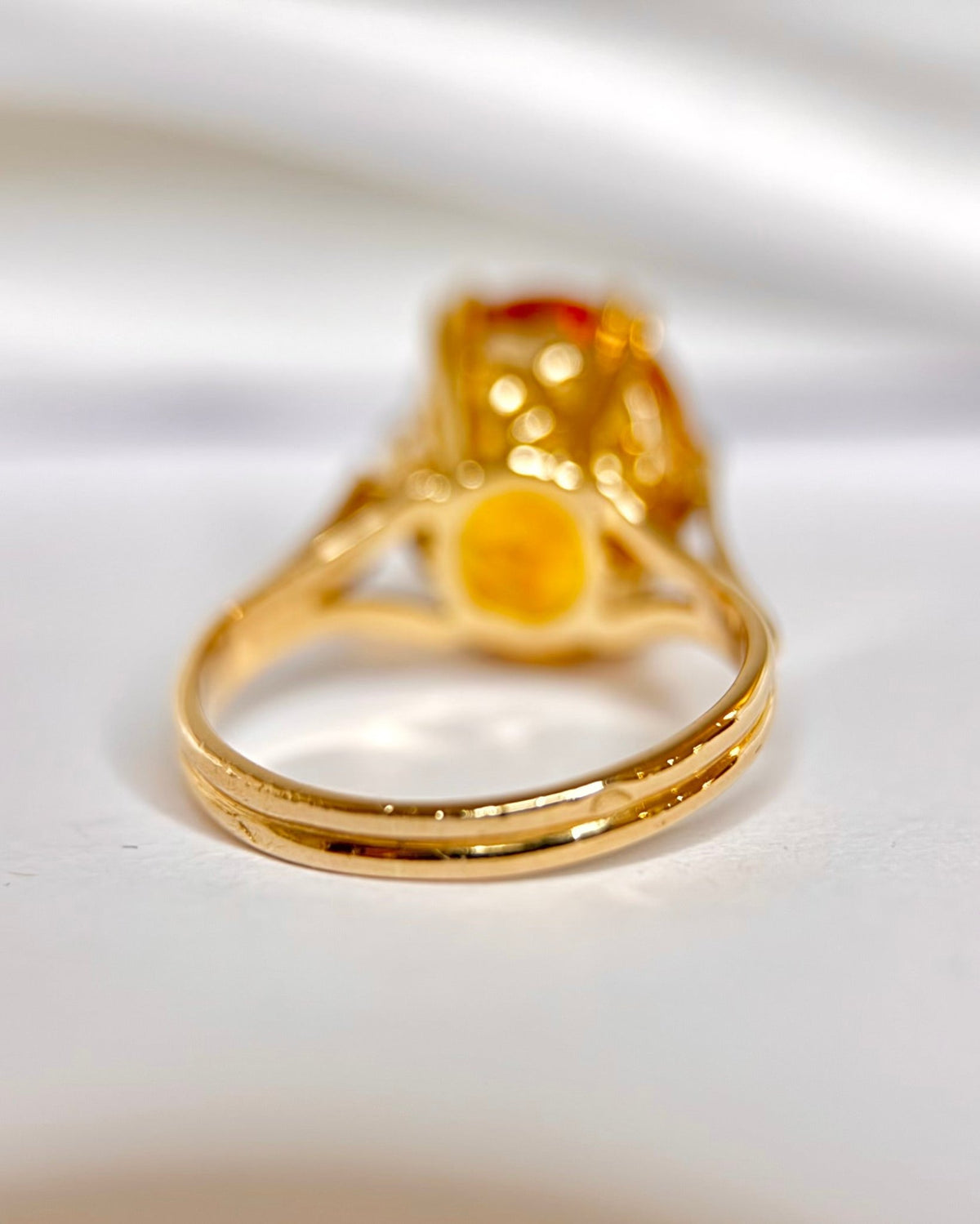 Bague Cocktail Citrine 3.60 carats & or"Cyrielle" - Elliade Paris