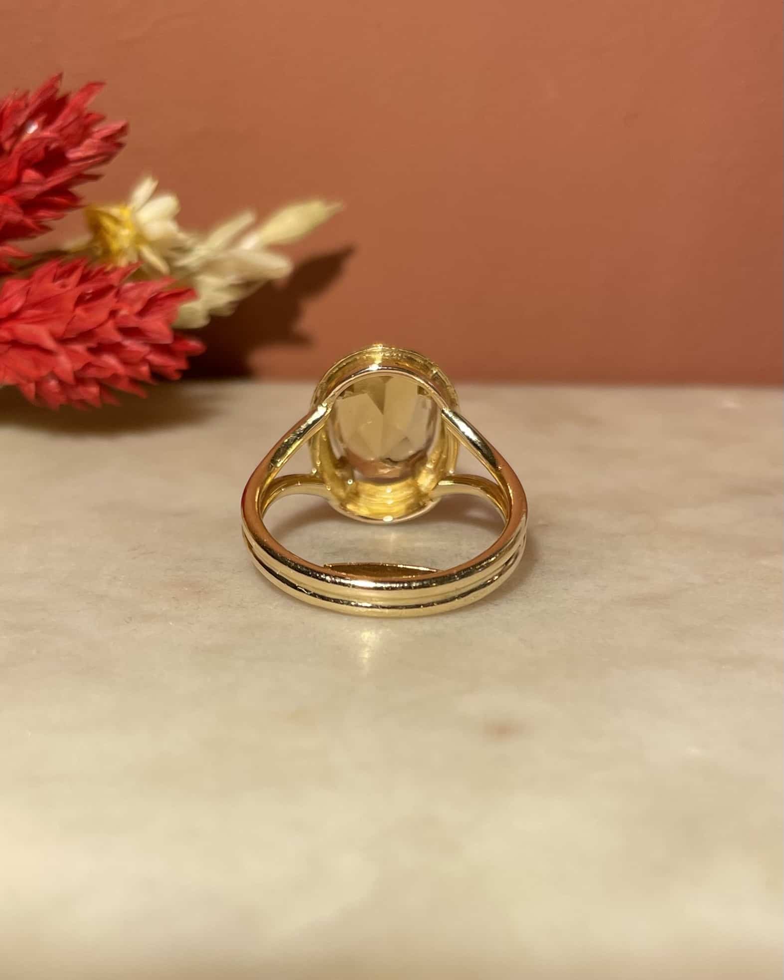 Bague Cocktail Citrine 3.80 carats "Angèle" - Elliade Paris