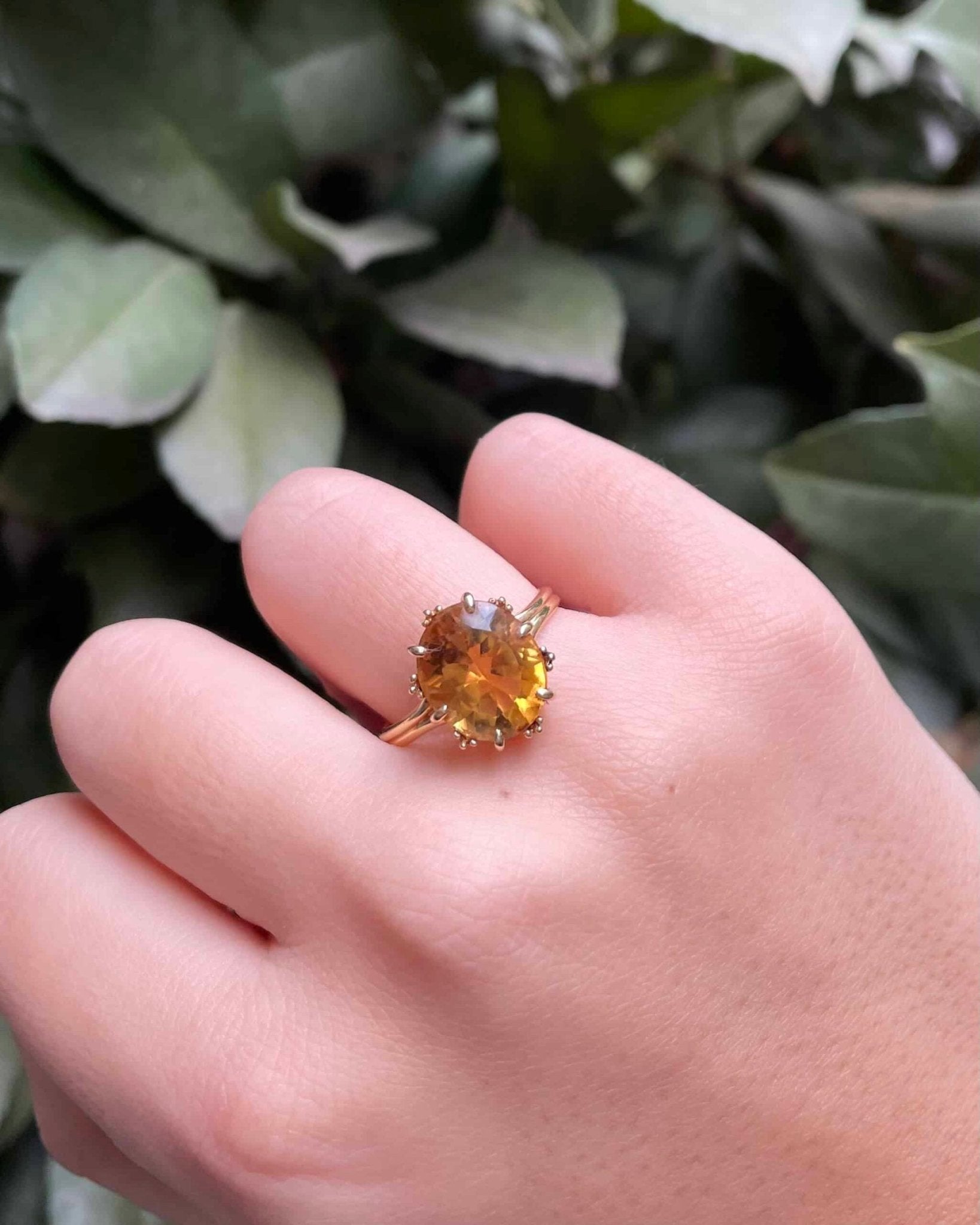 Bague Cocktail Citrine 3.90 Carats "Analia" - Elliade Paris