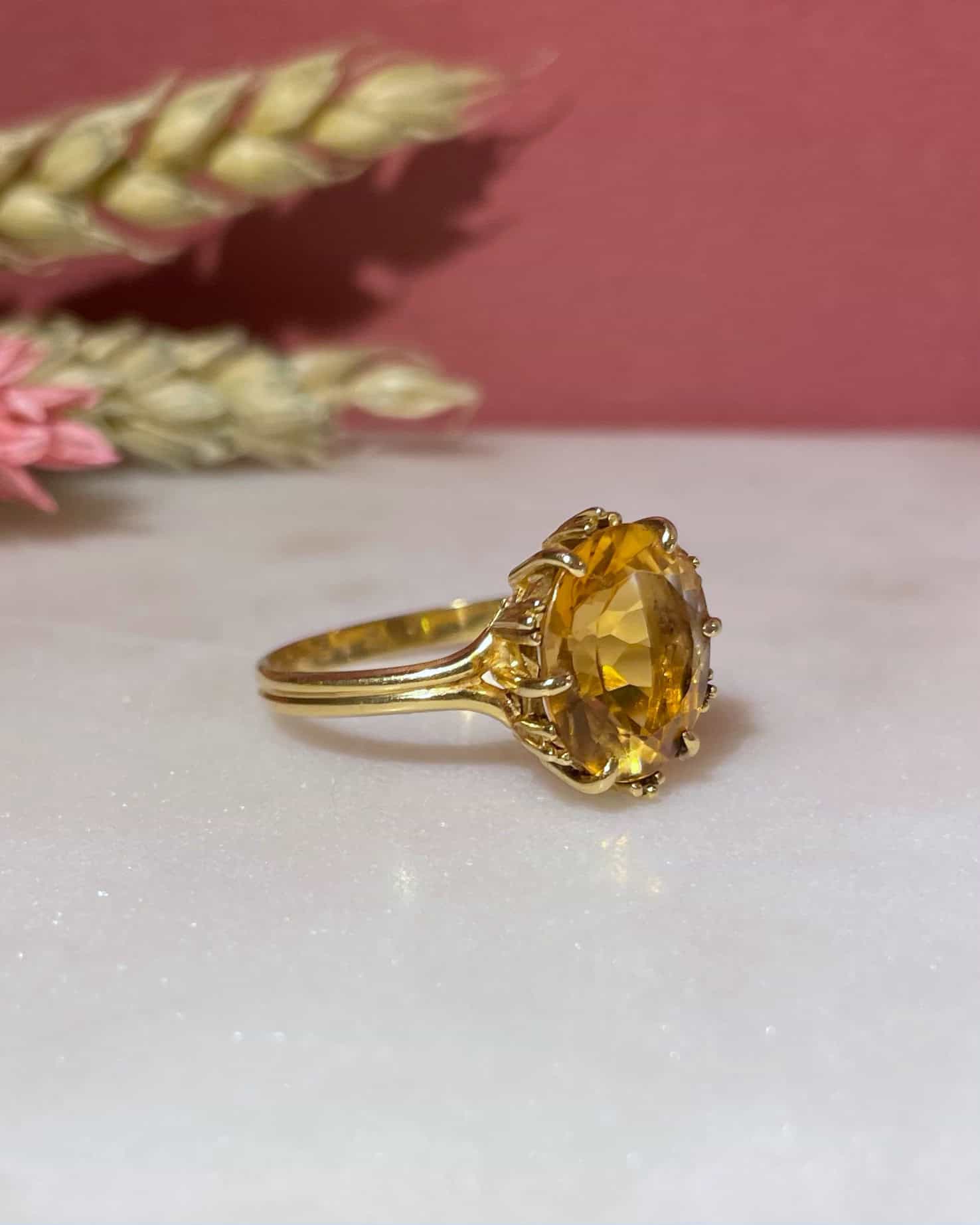 Bague Cocktail Citrine 3.90 Carats "Analia" - Elliade Paris