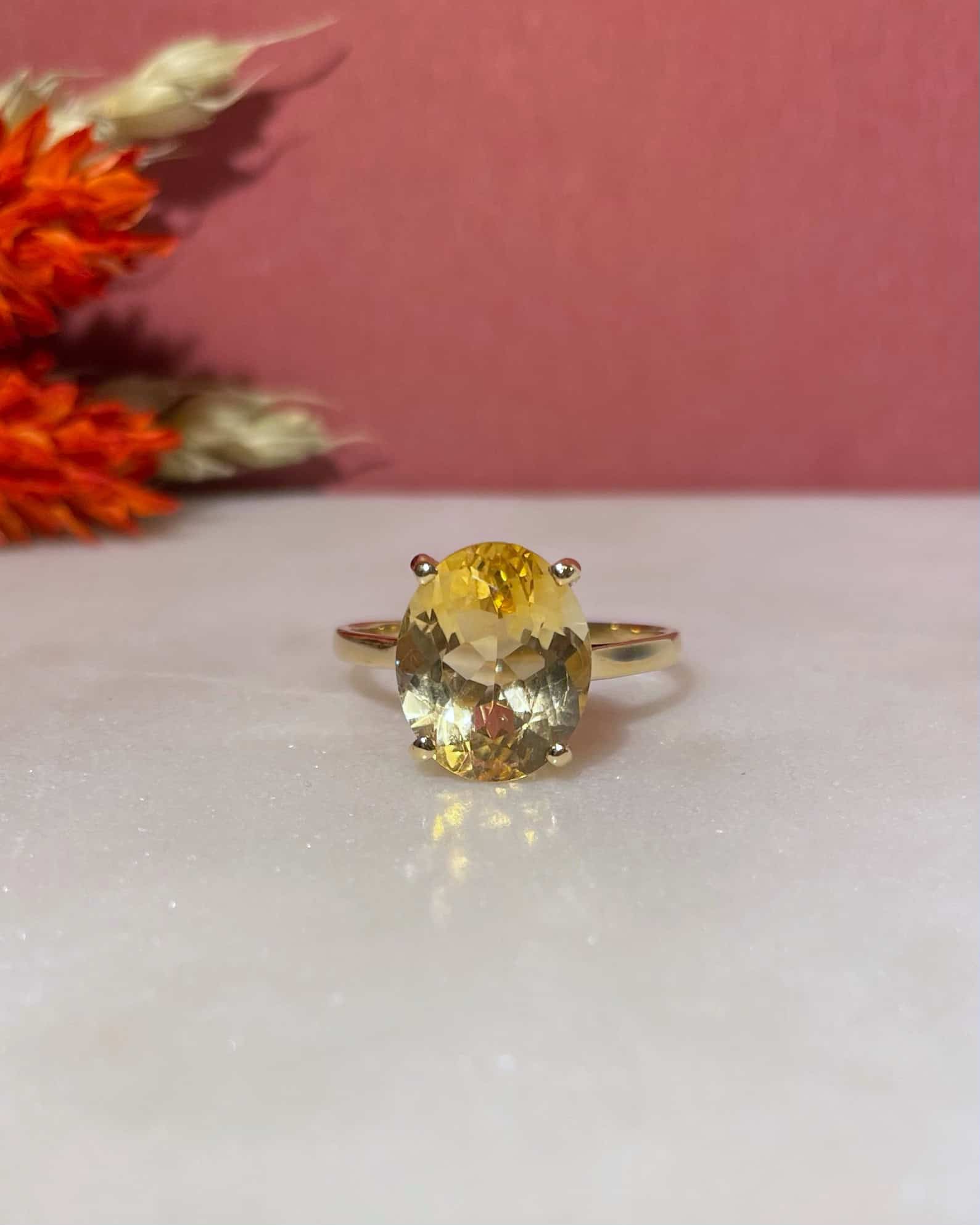 Bague Cocktail Citrine 4.25 Carats "Selaya" - Elliade Paris