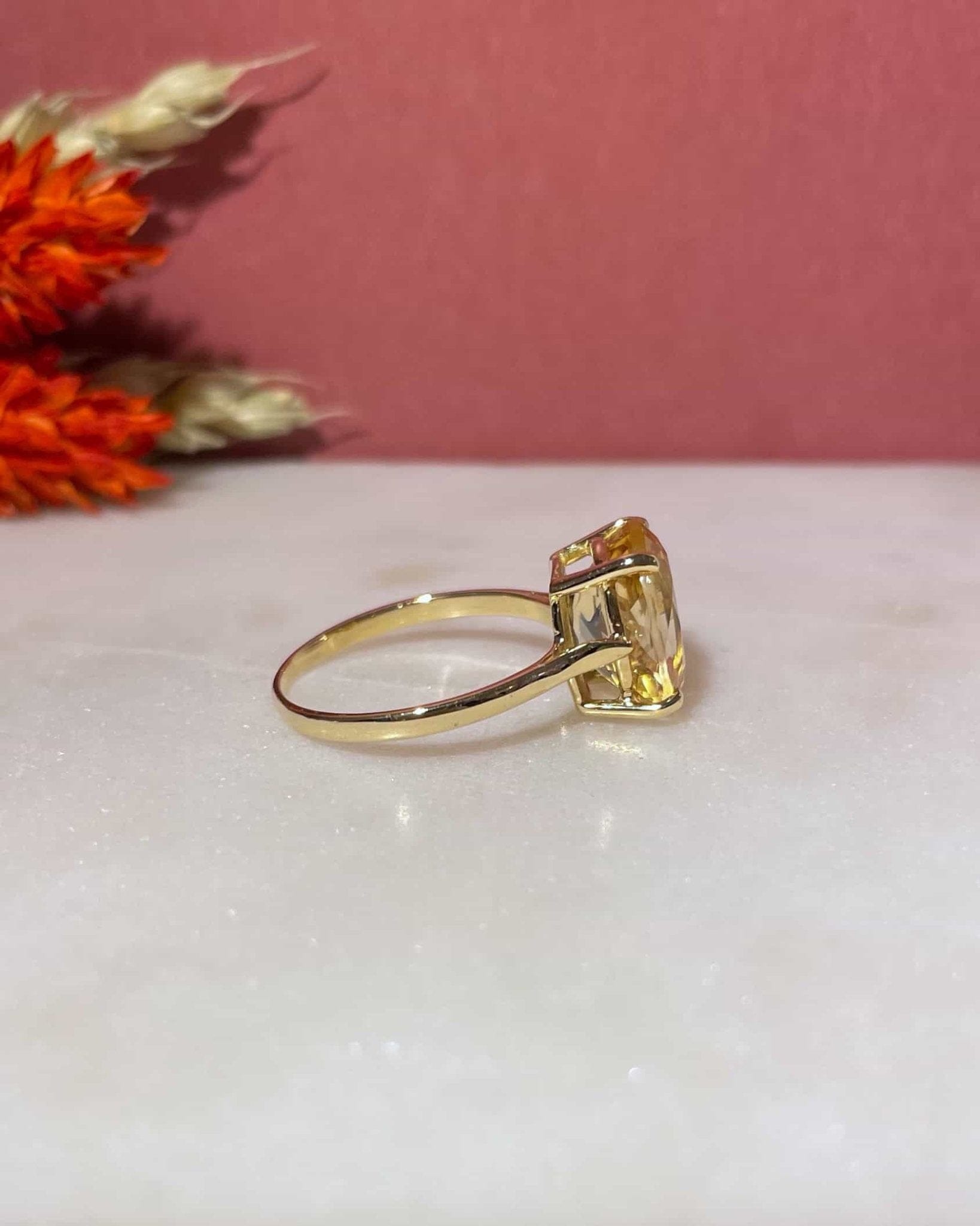 Bague Cocktail Citrine 4.25 Carats "Selaya" - Elliade Paris