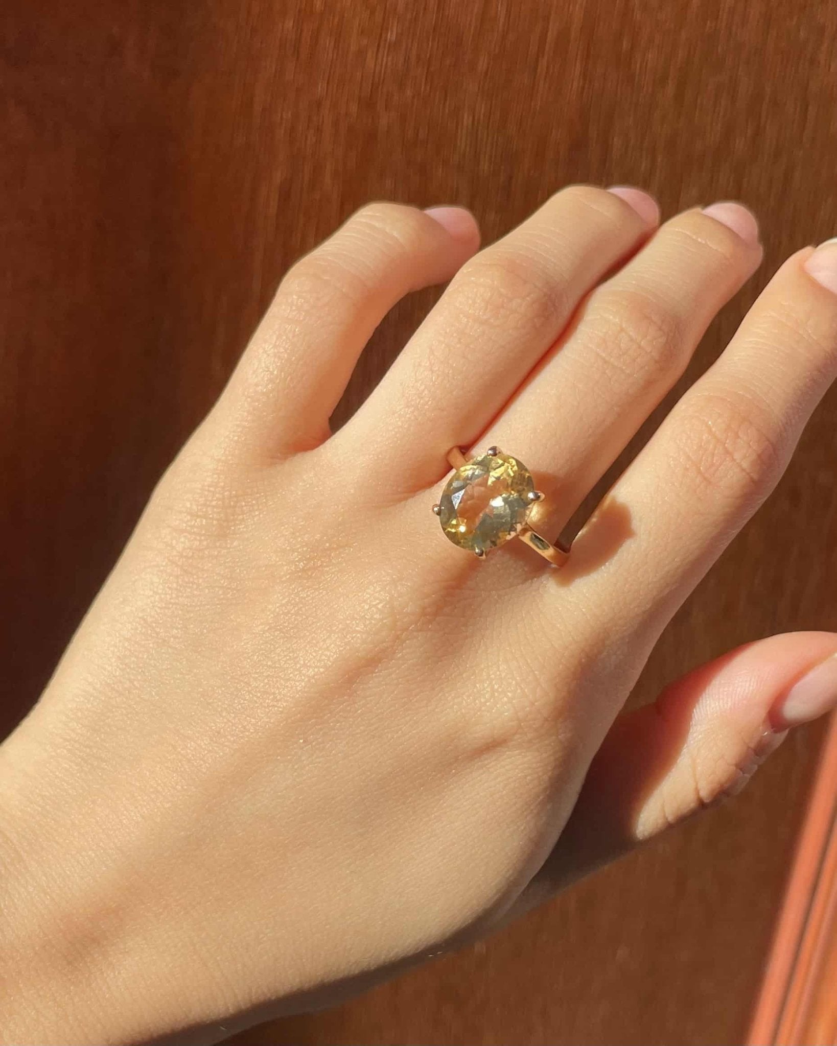 Bague Cocktail Citrine 4.25 Carats "Selaya" - Elliade Paris