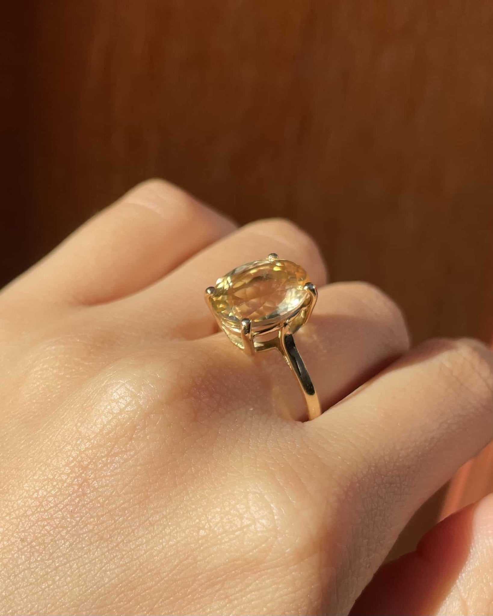 Bague Cocktail Citrine 4.25 Carats "Selaya" - Elliade Paris