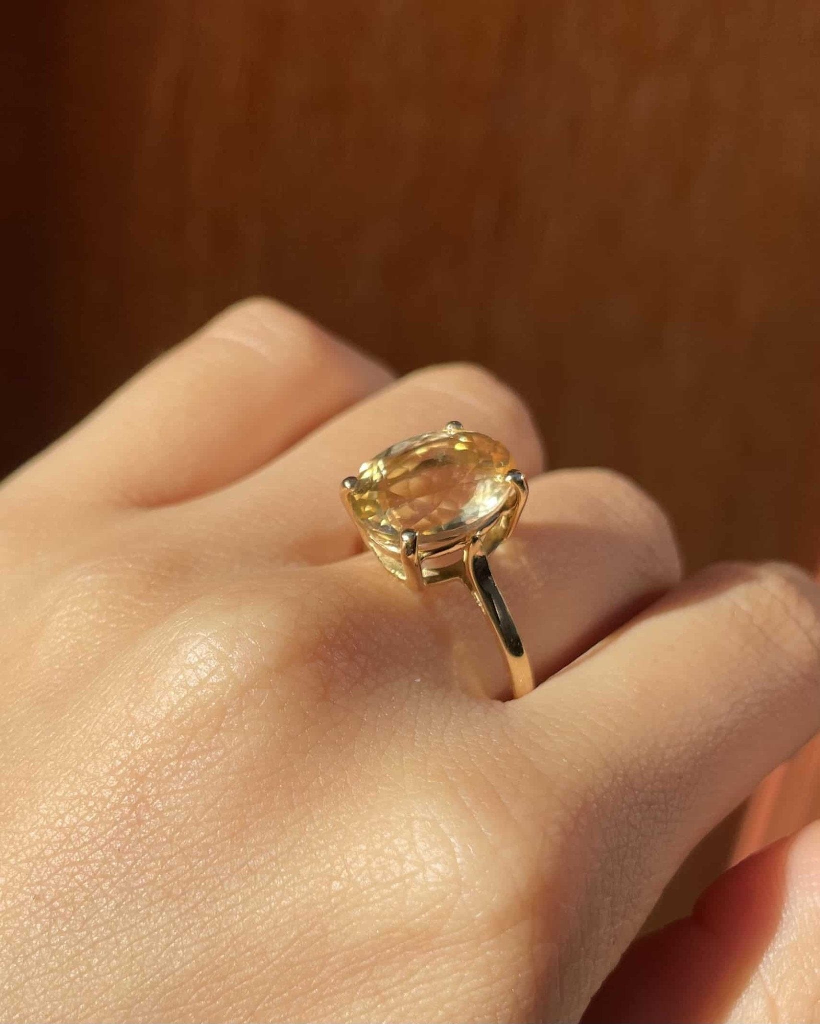 Bague Cocktail Citrine 4.25 Carats "Selaya" - Elliade Paris