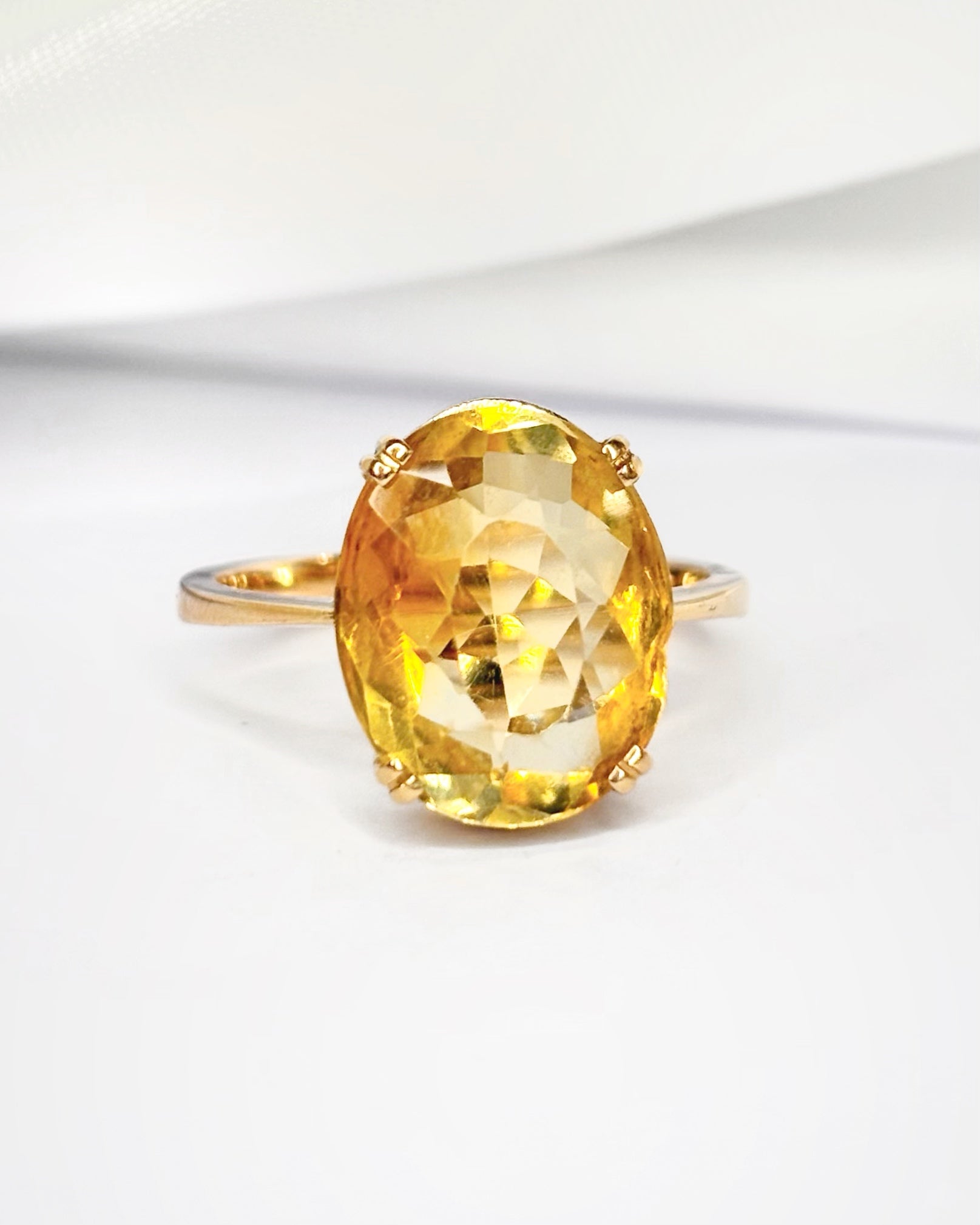 Bague Cocktail Citrine 5 carats "Maurine" - Elliade Paris