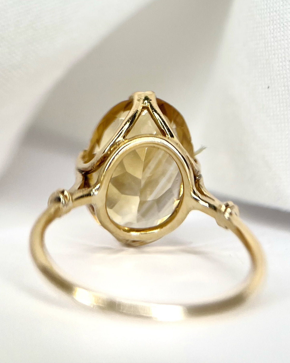 Bague Cocktail Citrine 5.50 carats & Or "Iris" - Elliade Paris