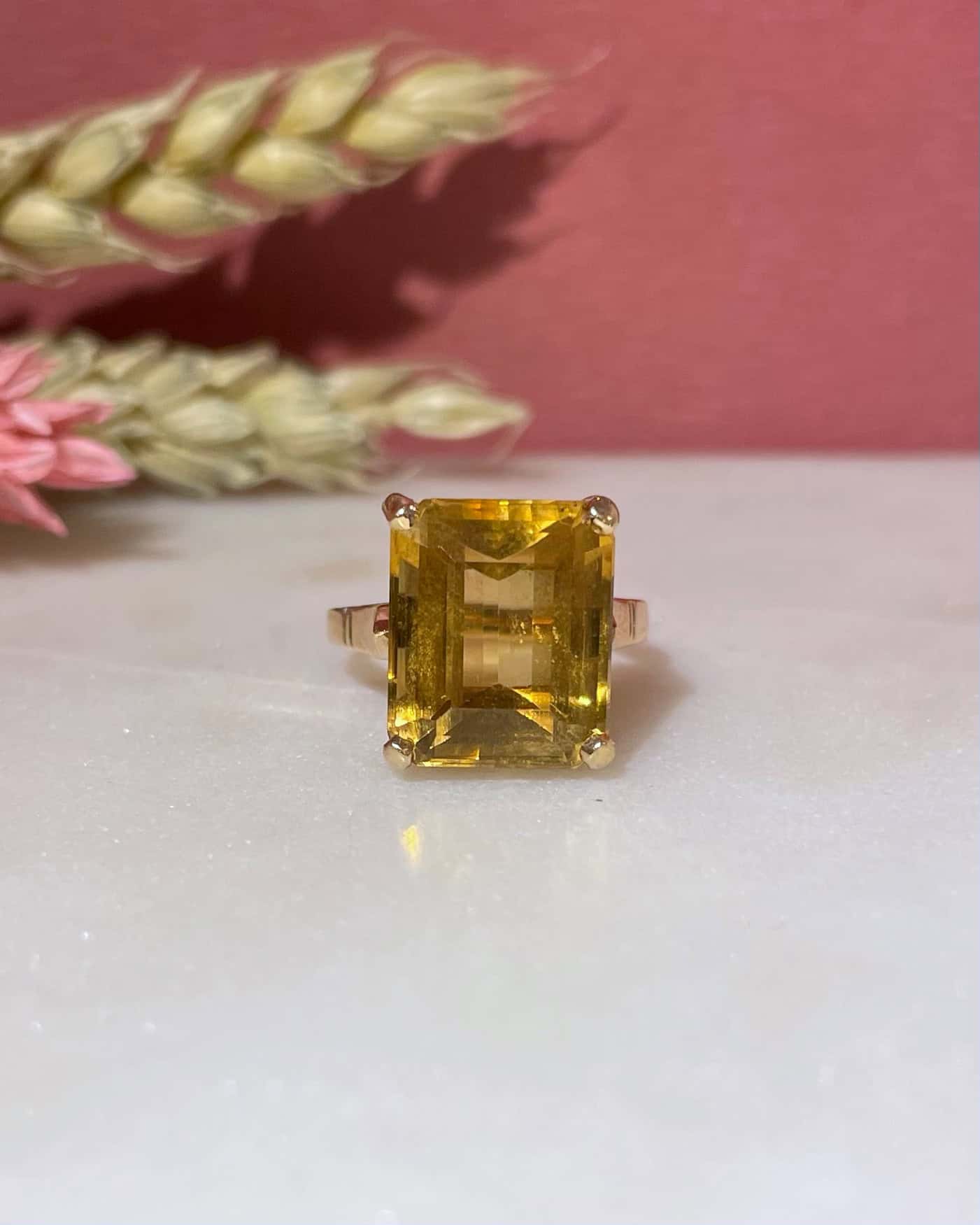 Bague Cocktail Citrine 5.80 Carats "Yasmina" - Elliade Paris