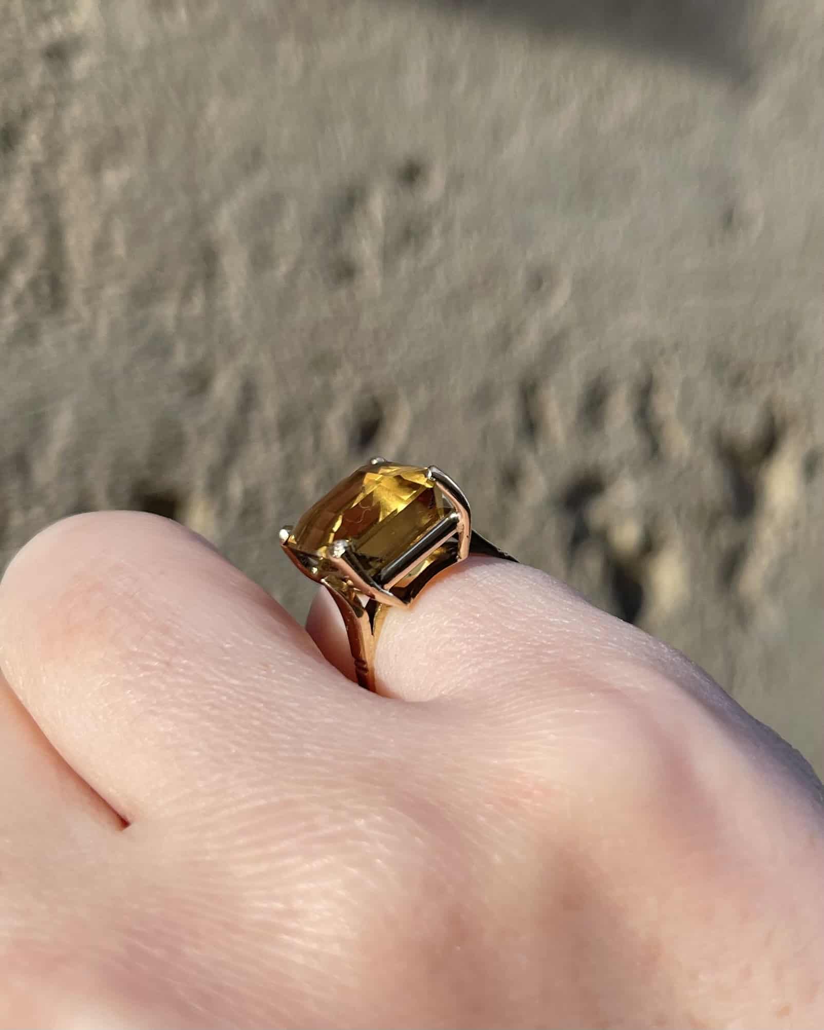 Bague Cocktail Citrine 5.80 Carats "Yasmina" - Elliade Paris