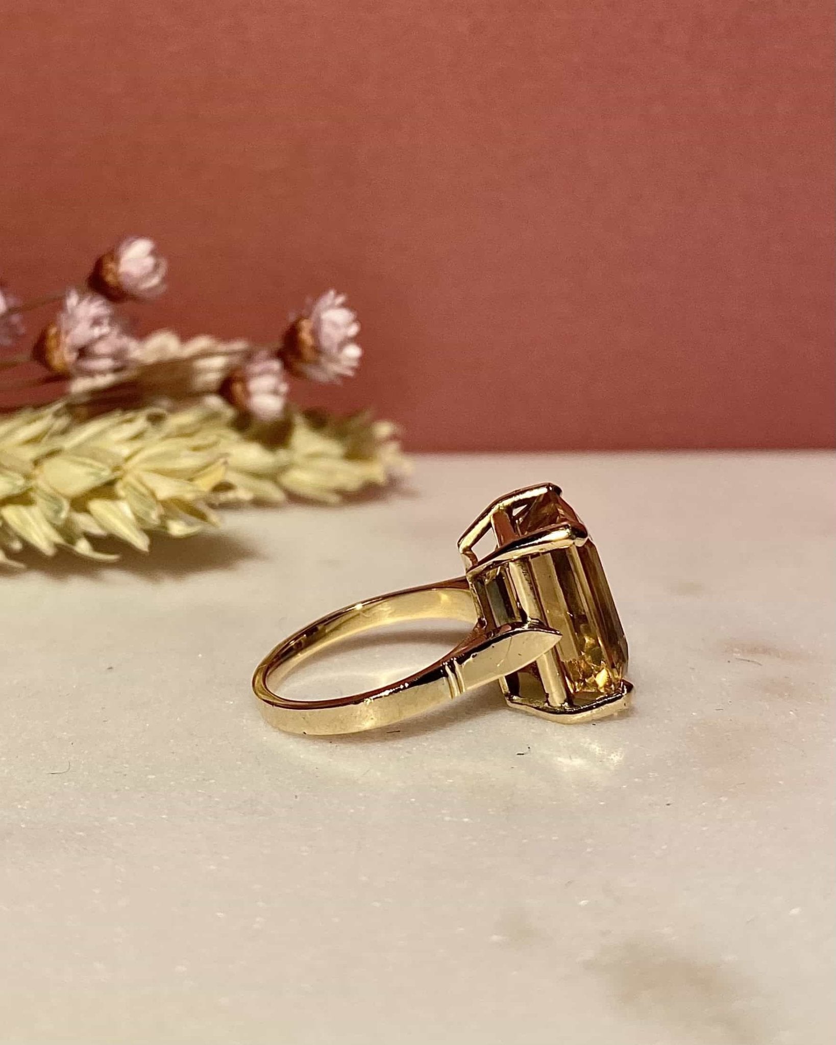Bague Cocktail Citrine 5.80 Carats "Yasmina" - Elliade Paris