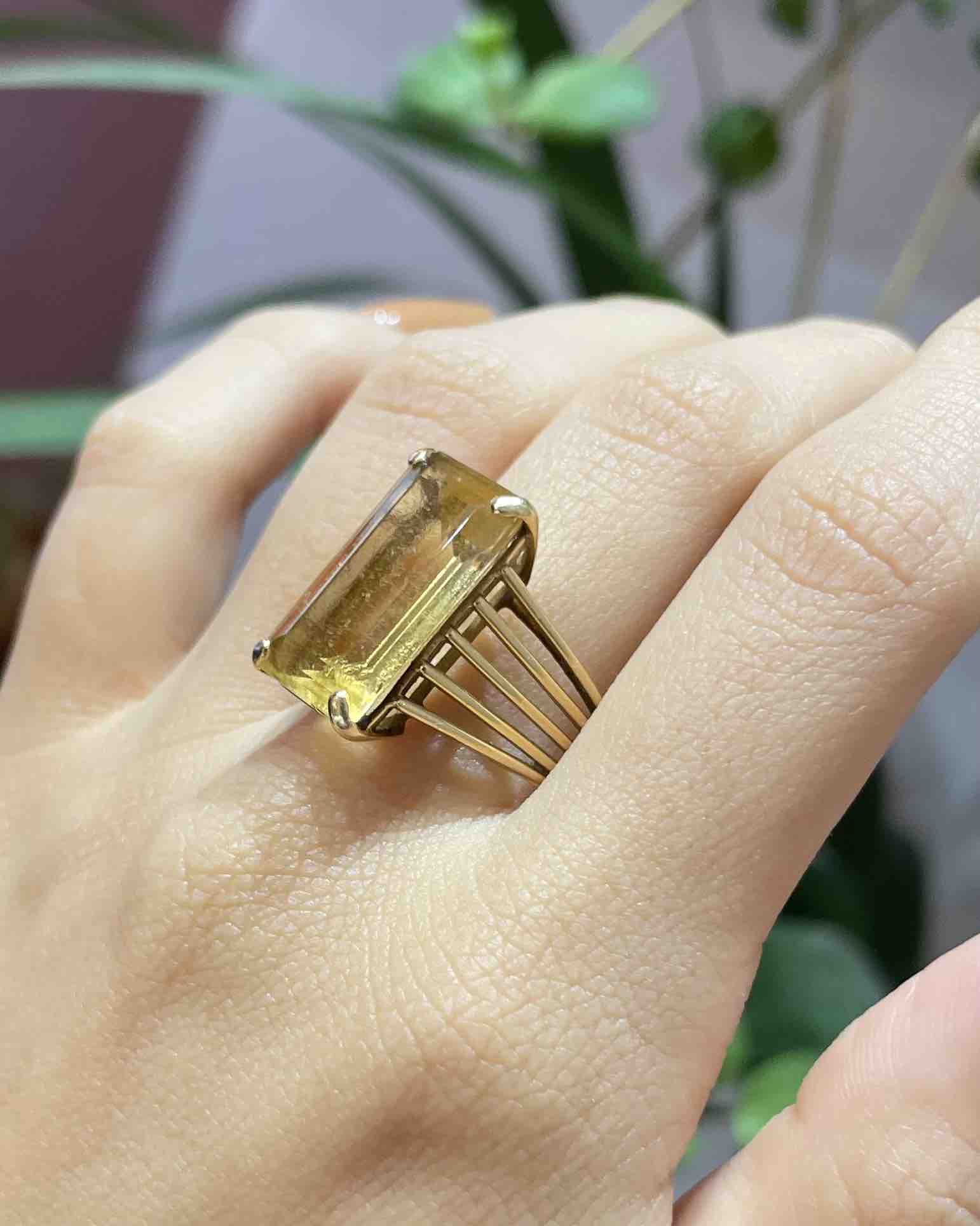 Bague Cocktail Citrine 6.20 carats "Lizbeth" - Elliade Paris