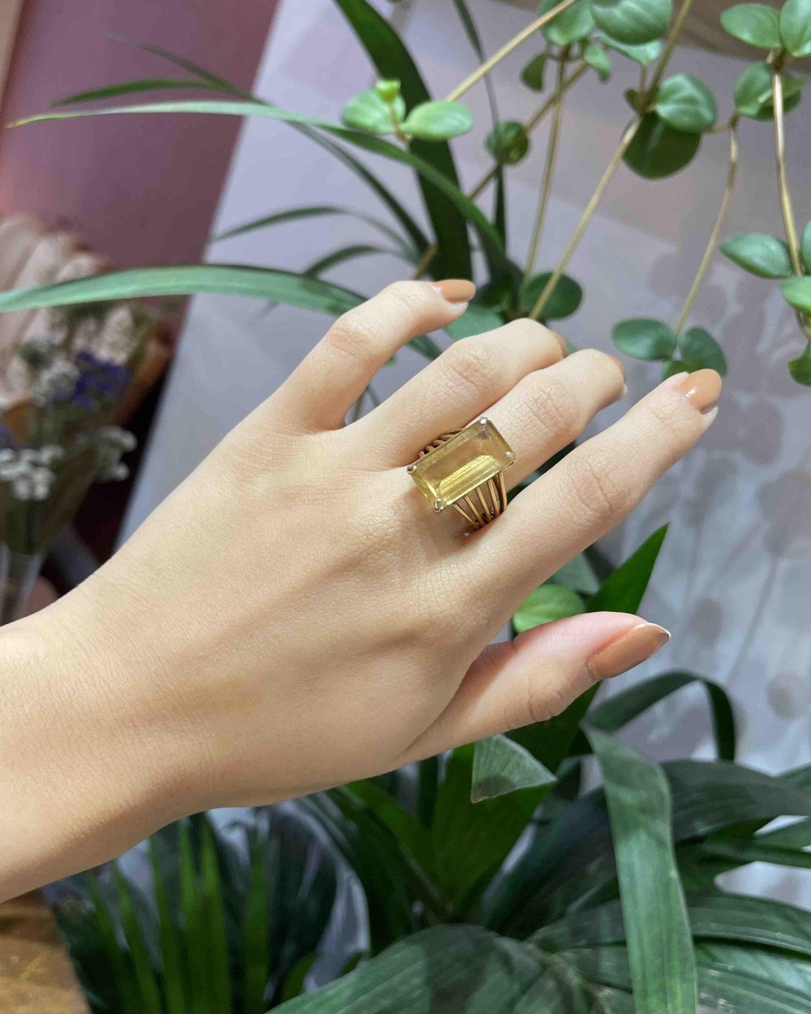 Bague Cocktail Citrine 6.20 carats "Lizbeth" - Elliade Paris
