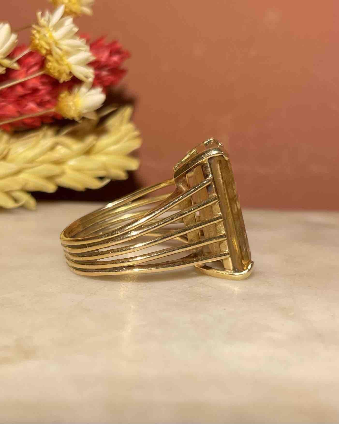 Bague Cocktail Citrine 6.20 carats "Lizbeth" - Elliade Paris