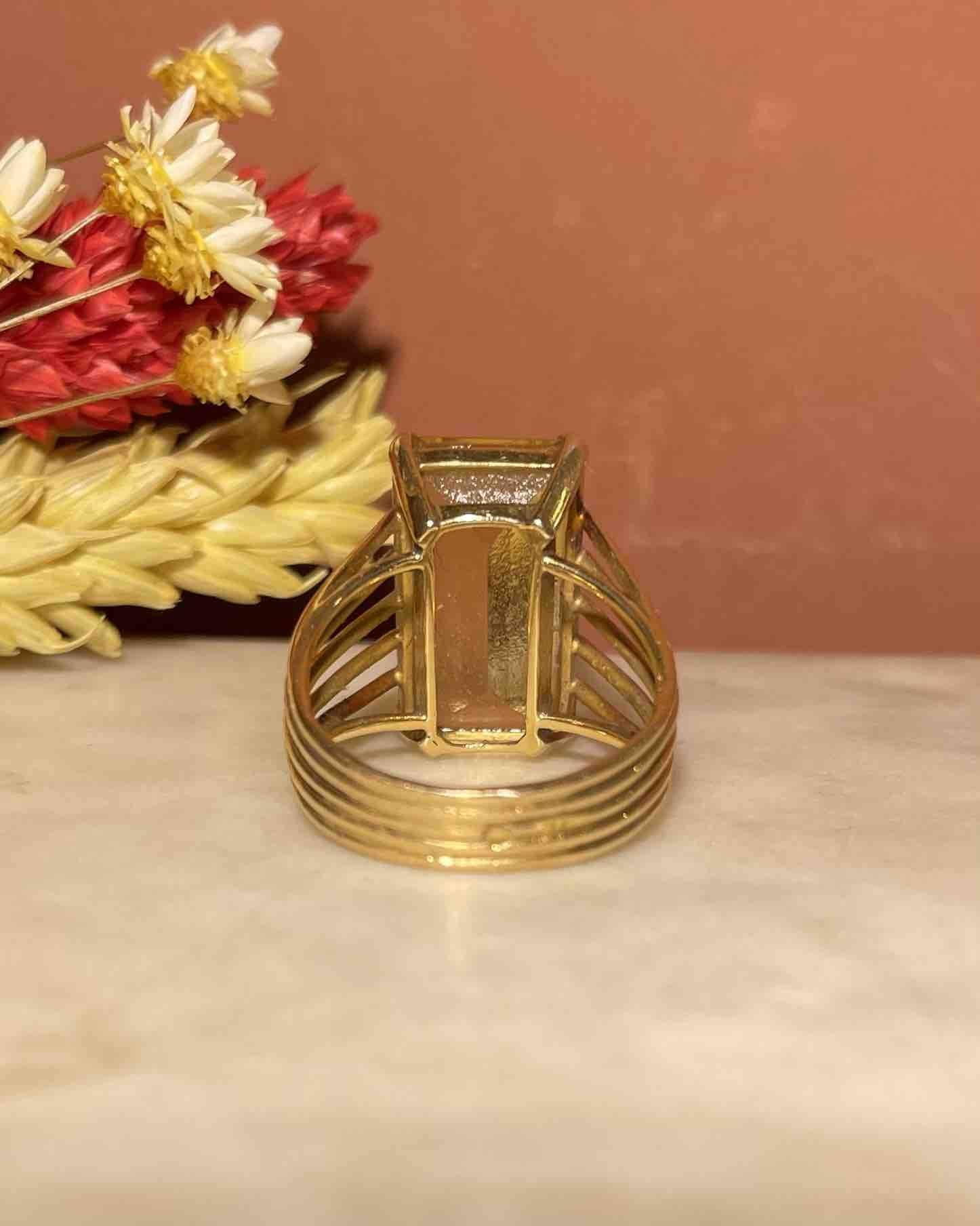 Bague Cocktail Citrine 6.20 carats "Lizbeth" - Elliade Paris