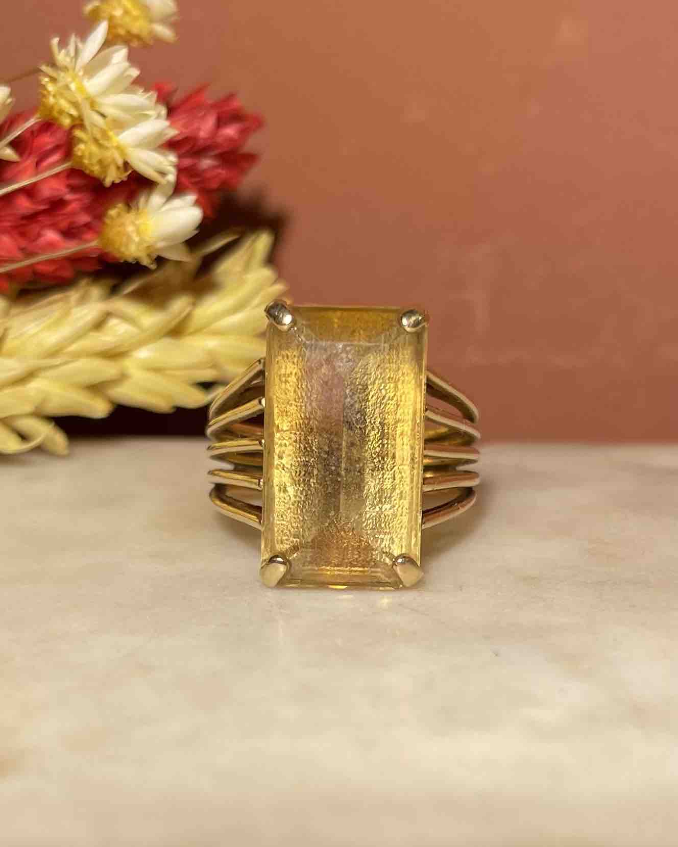 Bague Cocktail Citrine 6.20 carats "Lizbeth" - Elliade Paris