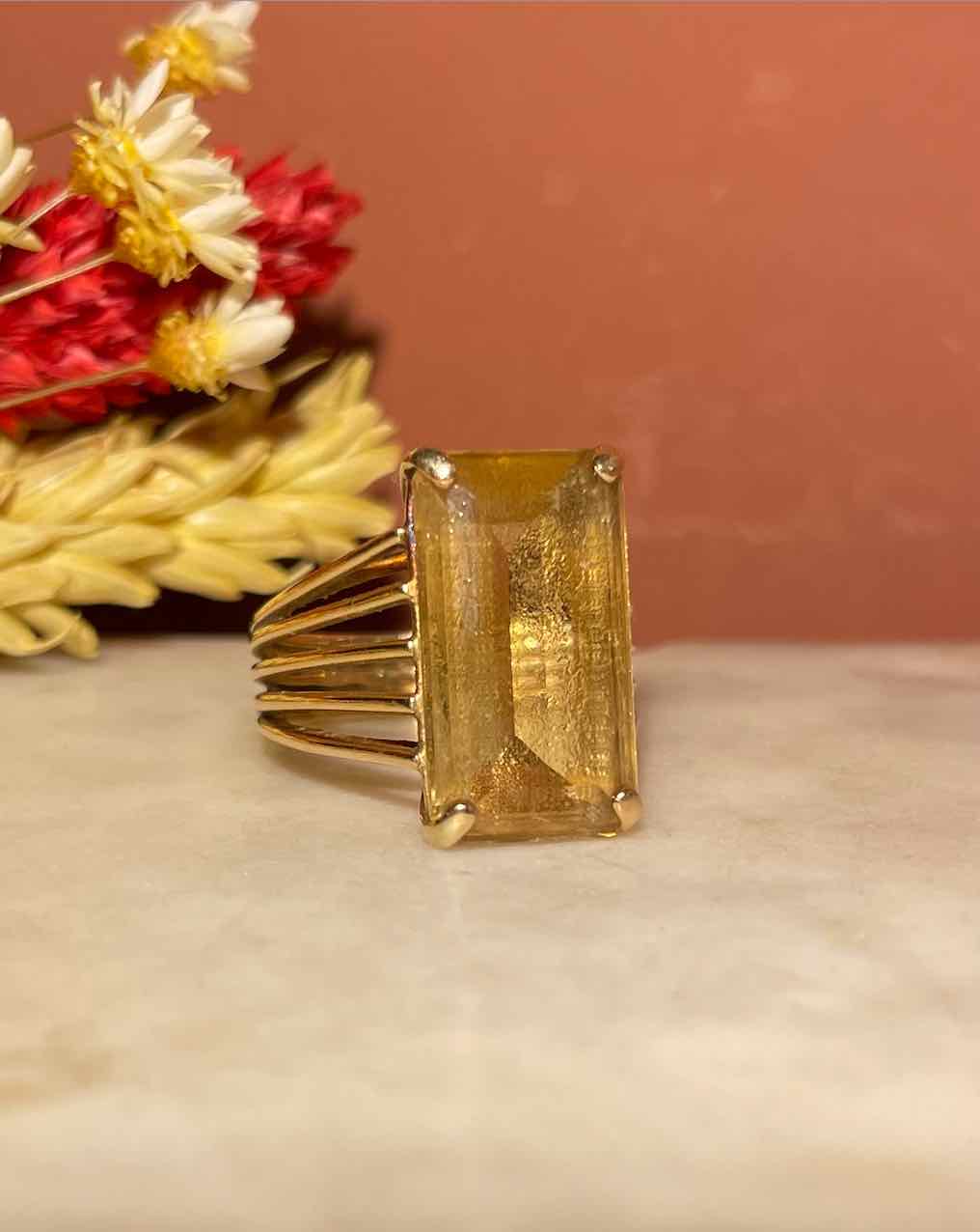 Bague Cocktail Citrine 6.20 carats "Lizbeth" - Elliade Paris