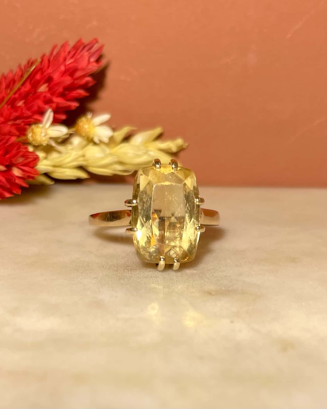 Bague Cocktail Citrine 6.75 Carats "Elenia" - Elliade Paris