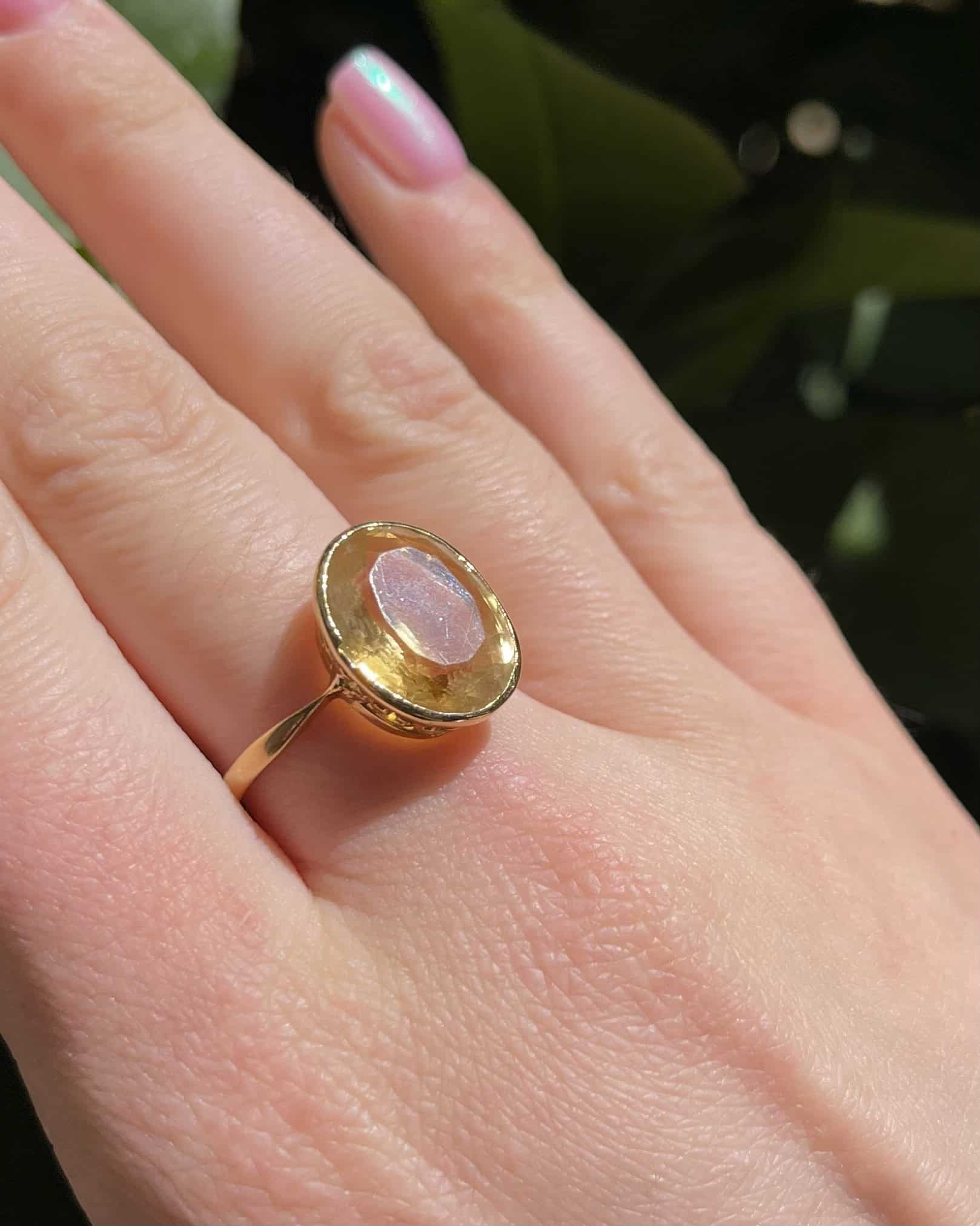 Bague Cocktail Citrine 6.75 carats "Shana" - Elliade Paris