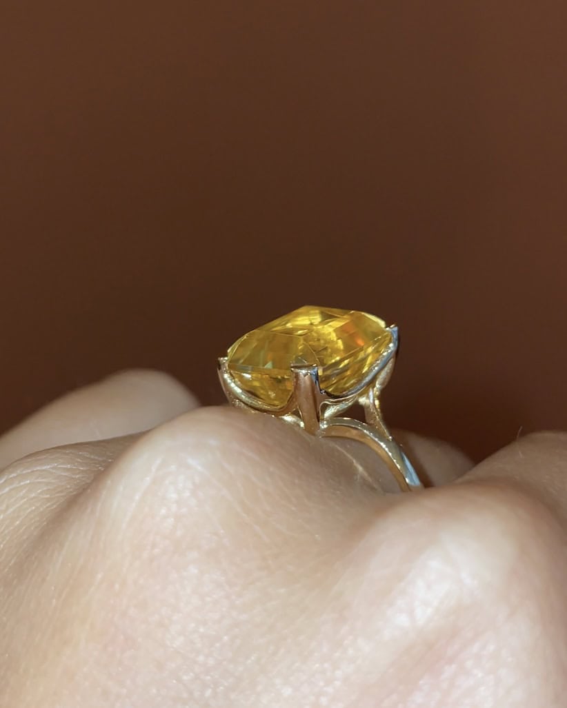 Bague Cocktail Citrine 6 Carats "Asma"