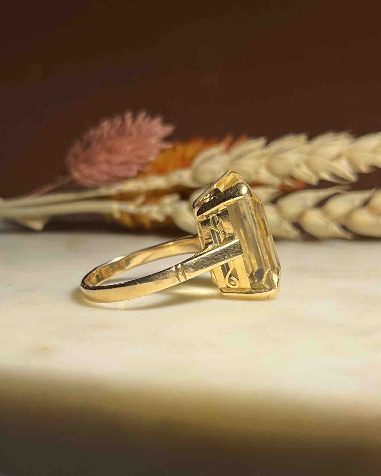 Bague cocktail citrine "Iva" - Elliade Paris