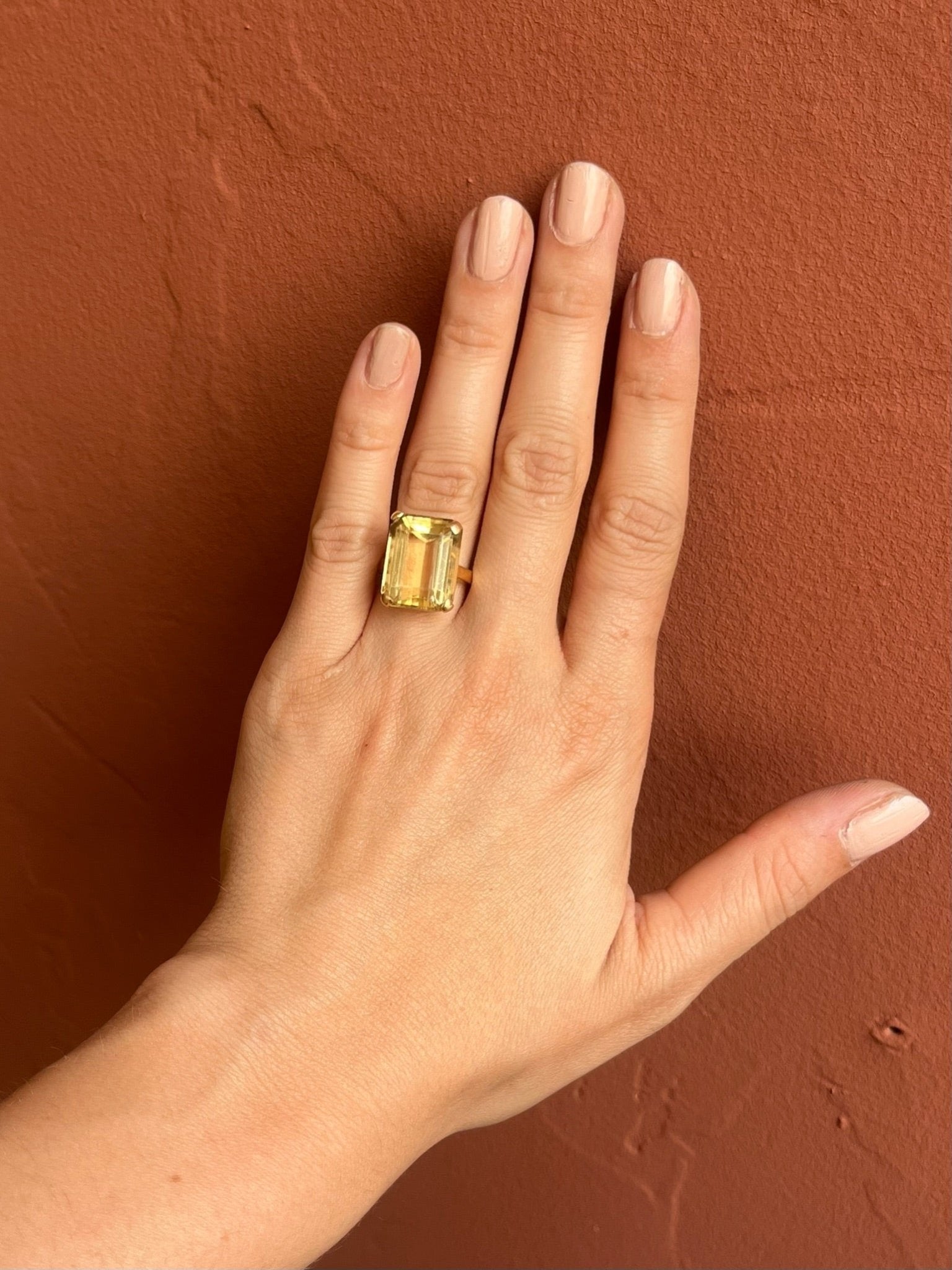 Bague cocktail citrine "Iva" - Elliade Paris