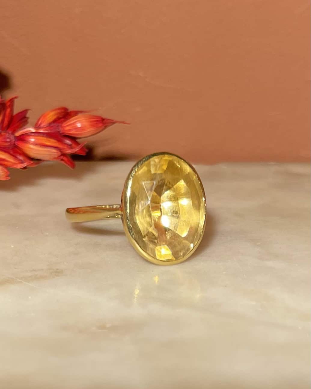 Bague Cocktail Citrine 6.75 carats "Shana" - Elliade Paris