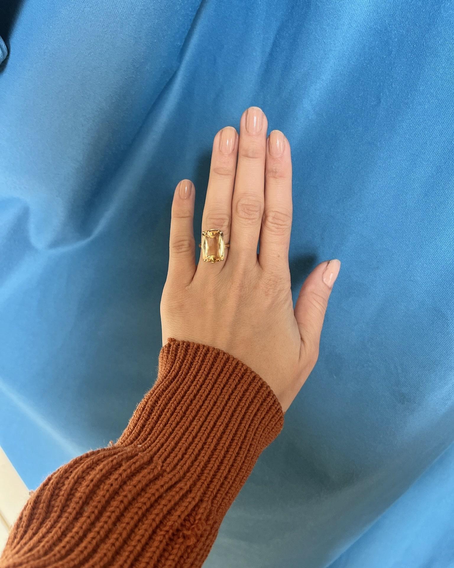 Bague cocktail citrine "Liséa" - Elliade Paris