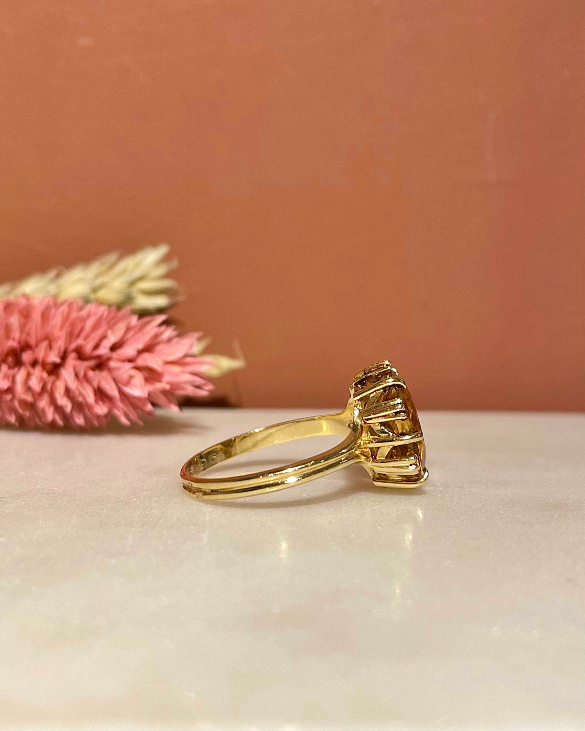 Bague Cocktail Citrine 3.90 Carats "Analia" - Elliade Paris