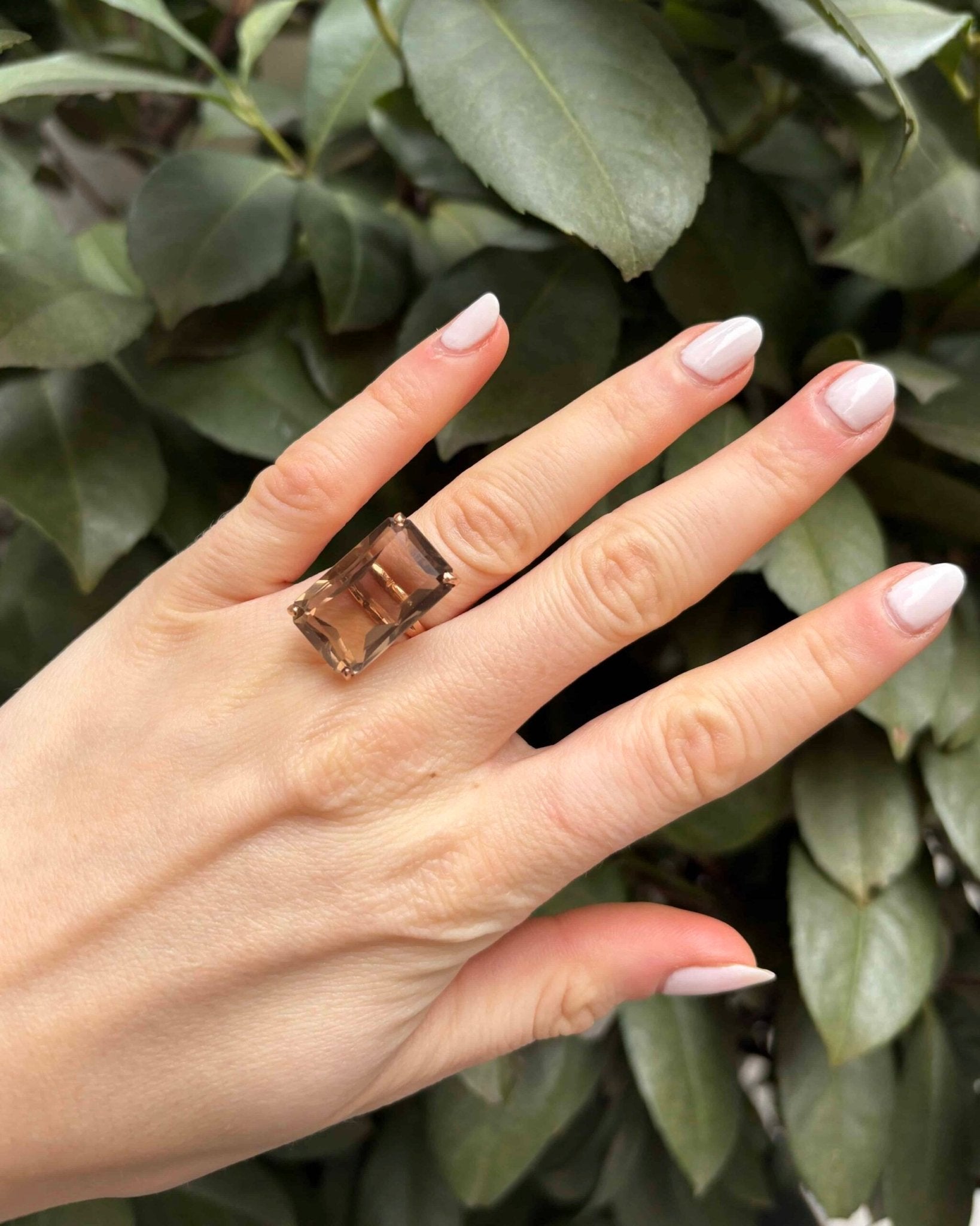 Bague Cocktail Quartz fumé 18.40 Carats "Primrose" - Elliade Paris