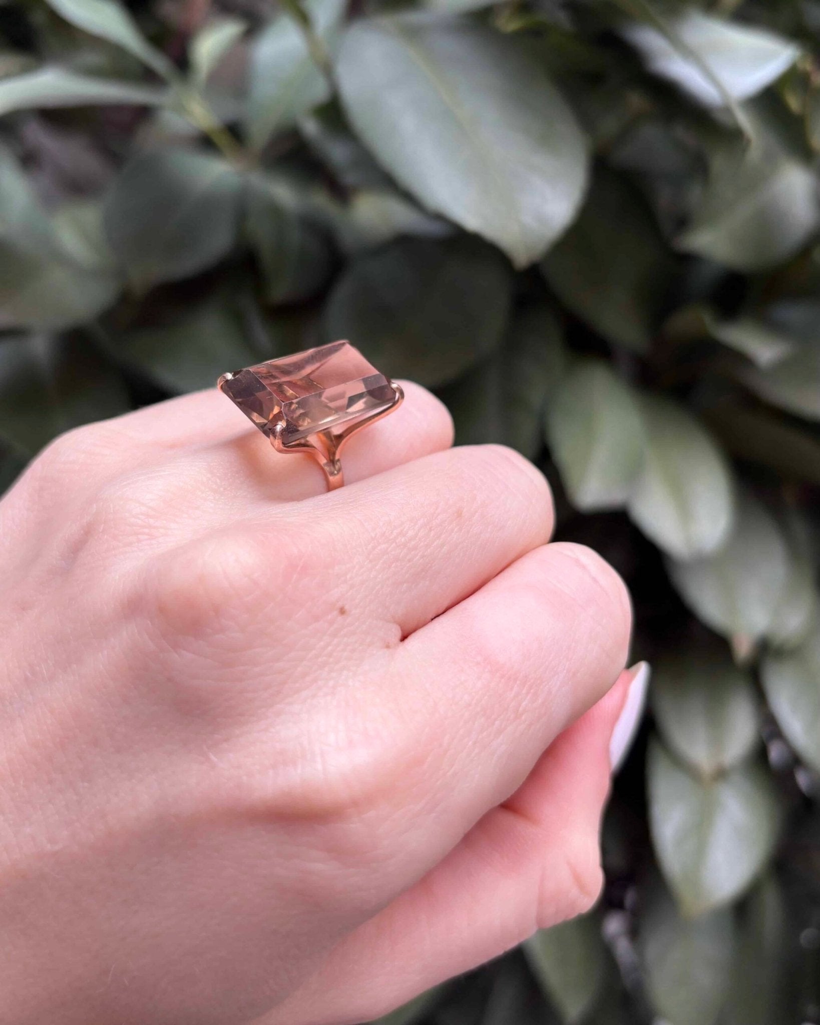 Bague Cocktail Quartz fumé 18.40 Carats "Primrose" - Elliade Paris