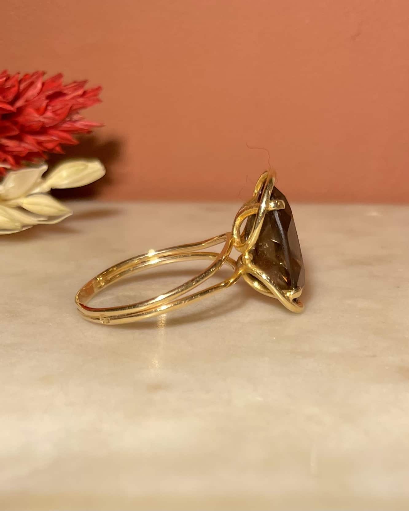 Bague Cocktail Quartz fumé 5.10 Carats "Anouk" - Elliade Paris