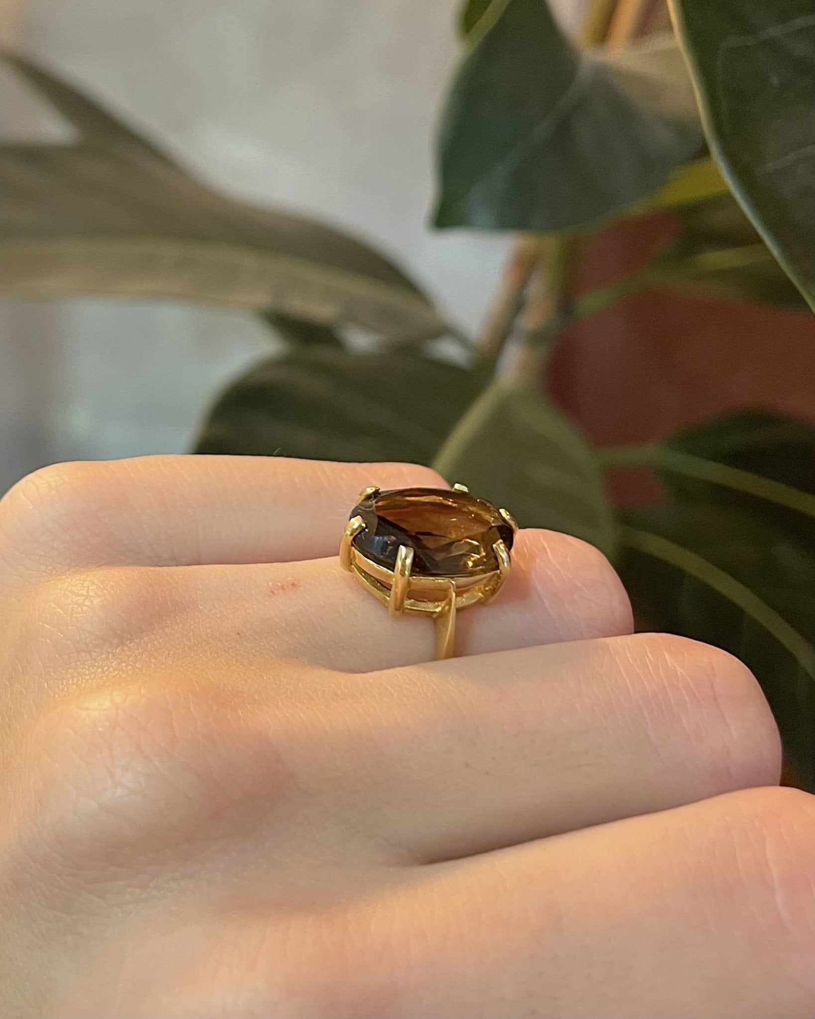 Bague Cocktail Quartz fumé 6.50 Carats "Evelina" - Elliade Paris