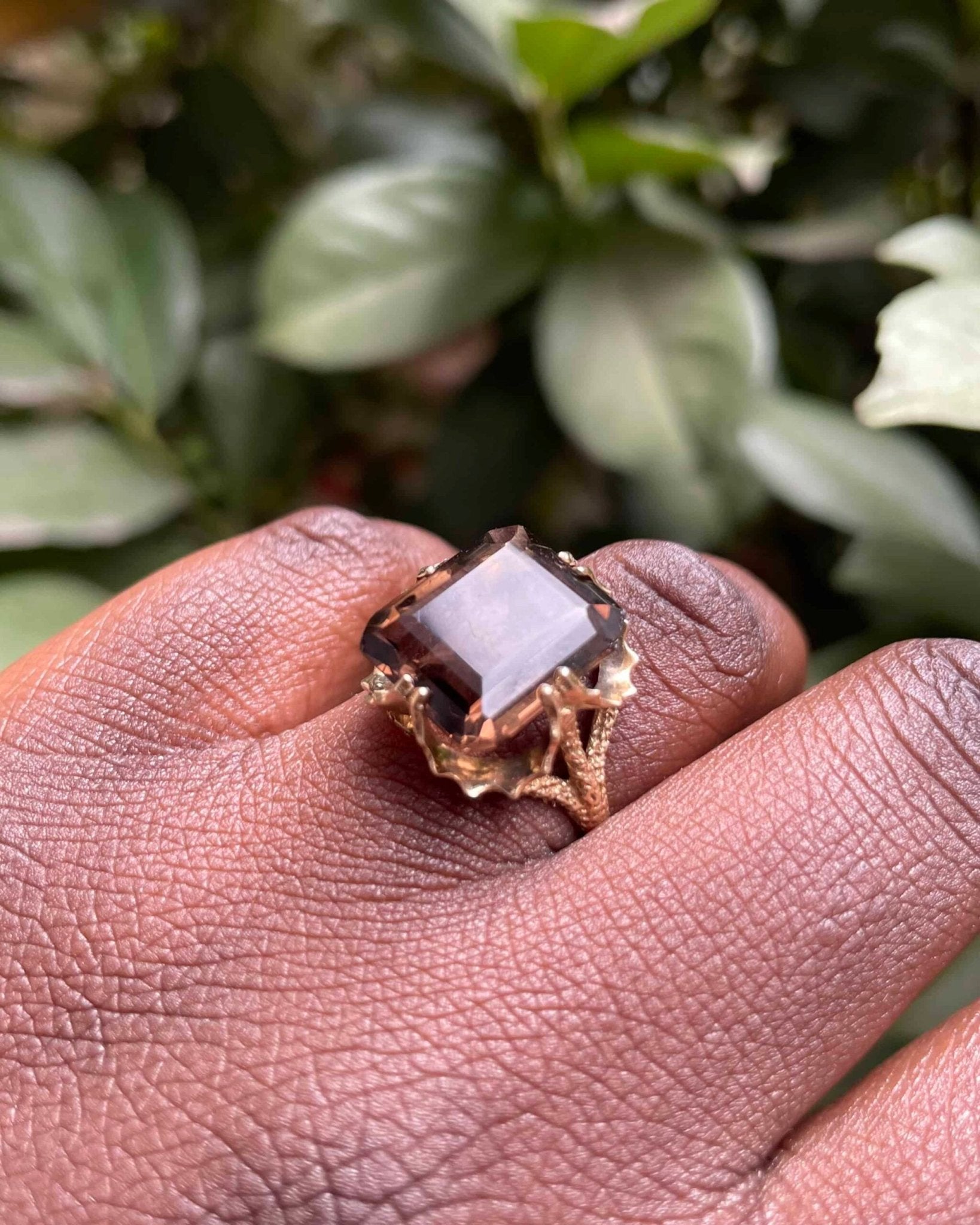 Bague Cocktail Quartz fumé 7 carats "Moana" - Elliade Paris
