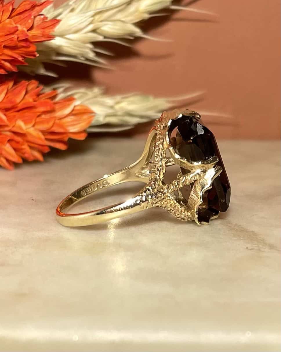 Bague Cocktail Quartz fumé 7 carats "Moana" - Elliade Paris