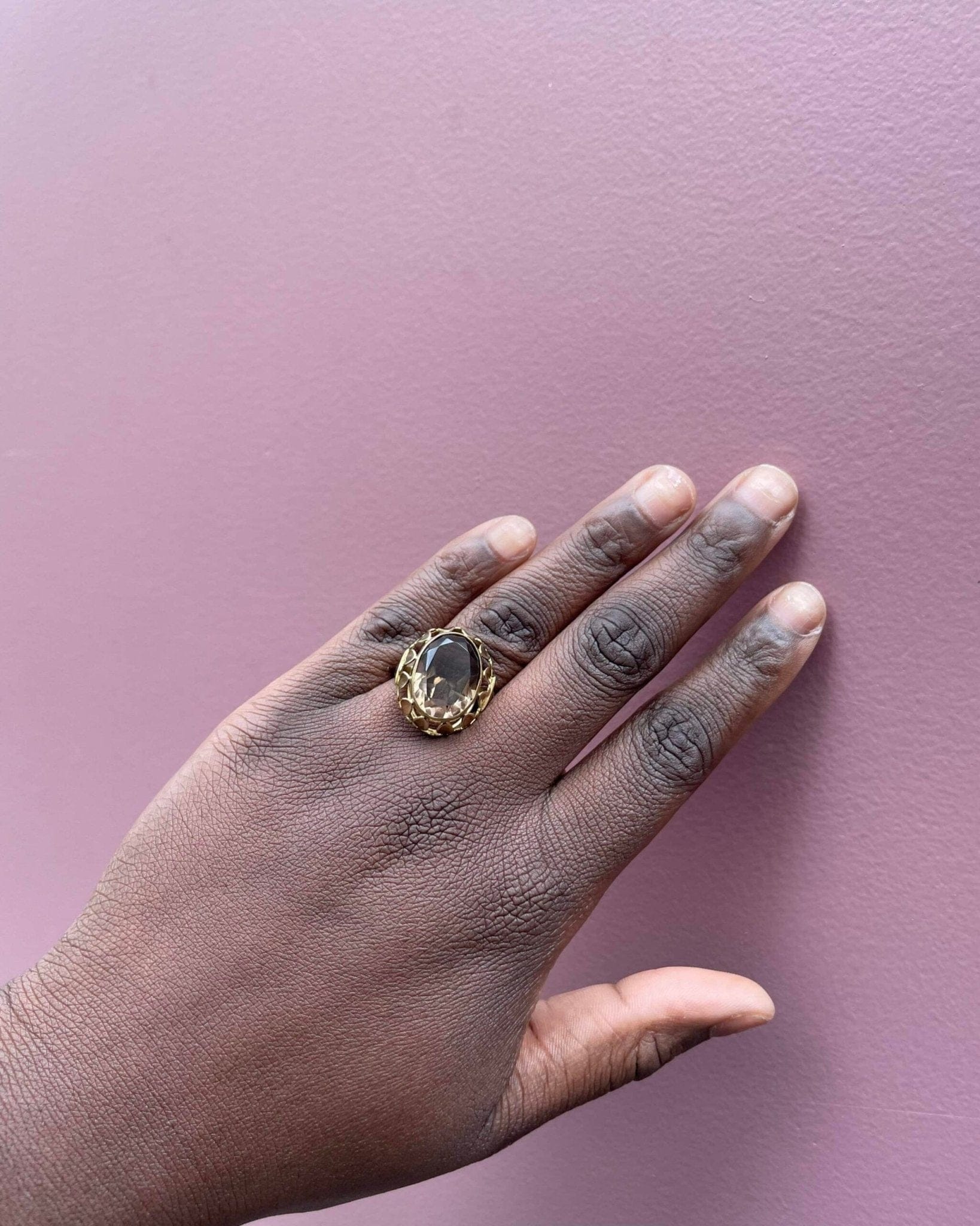 Bague Cocktail Quartz Fumé 8.10 Carats "Sorene" - Elliade Paris