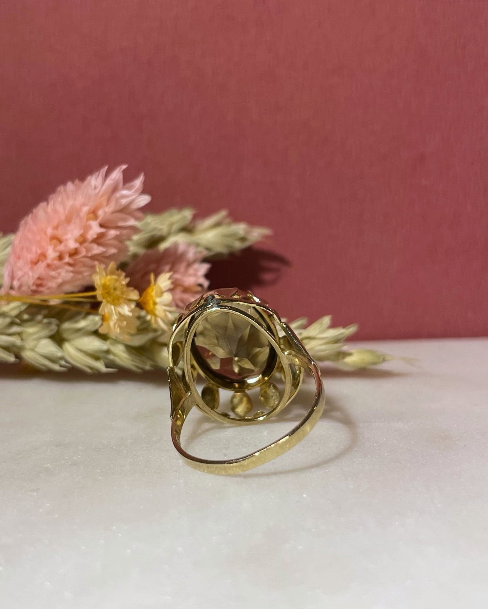 Bague Cocktail Quartz Fumé 8.10 Carats "Sorene" - Elliade Paris