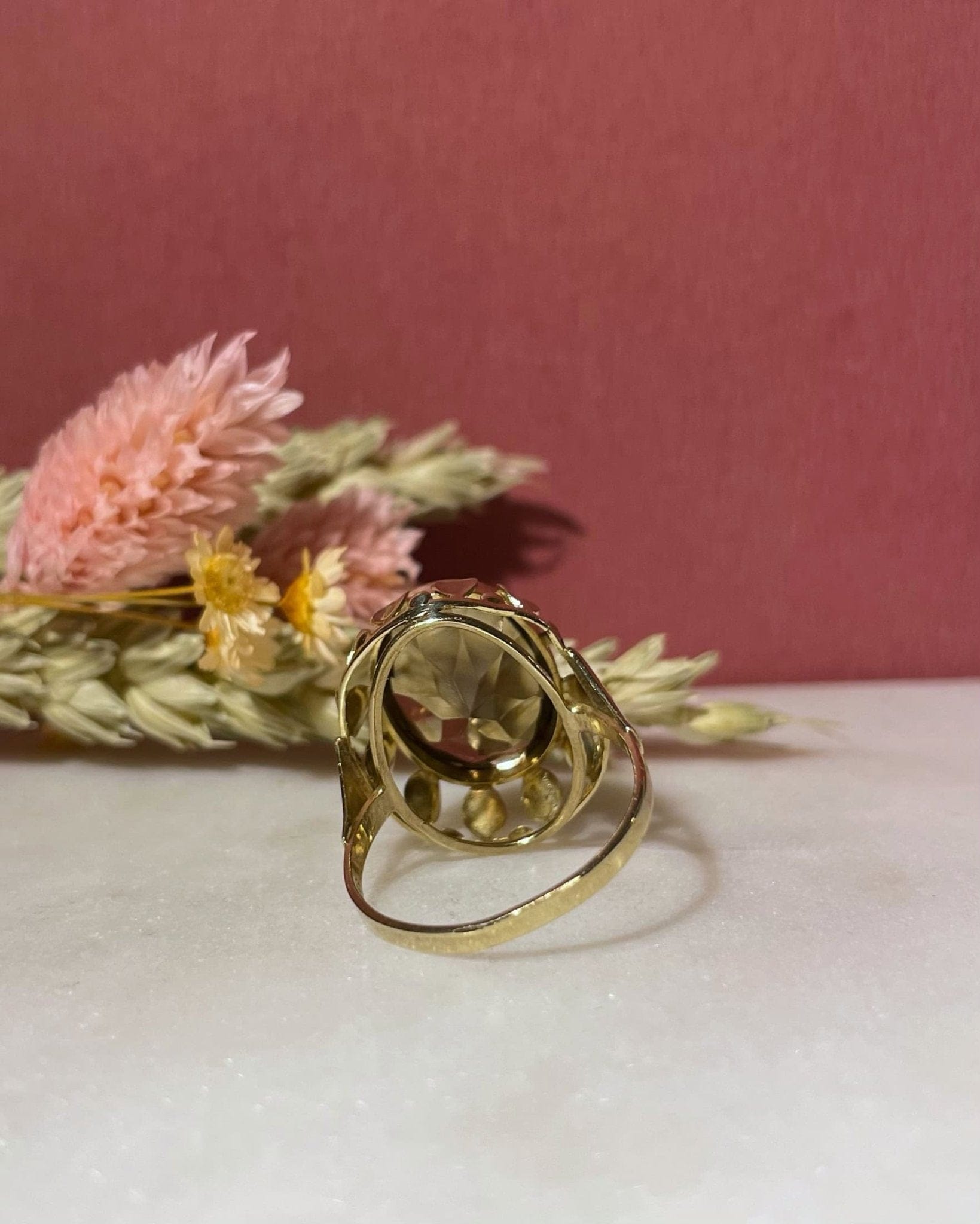 Bague Cocktail Quartz Fumé 8.10 Carats "Sorene" - Elliade Paris