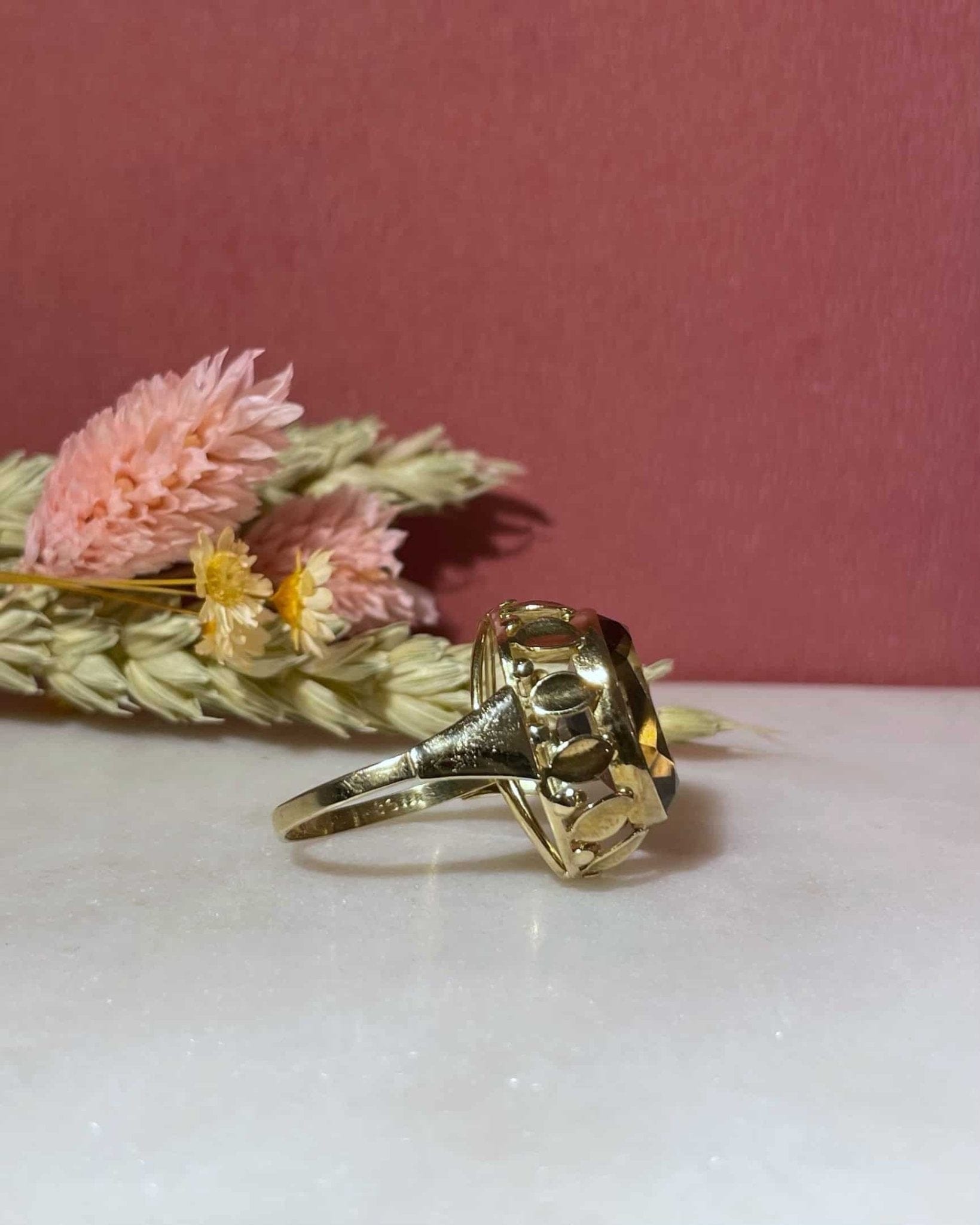 Bague Cocktail Quartz Fumé 8.10 Carats "Sorene" - Elliade Paris