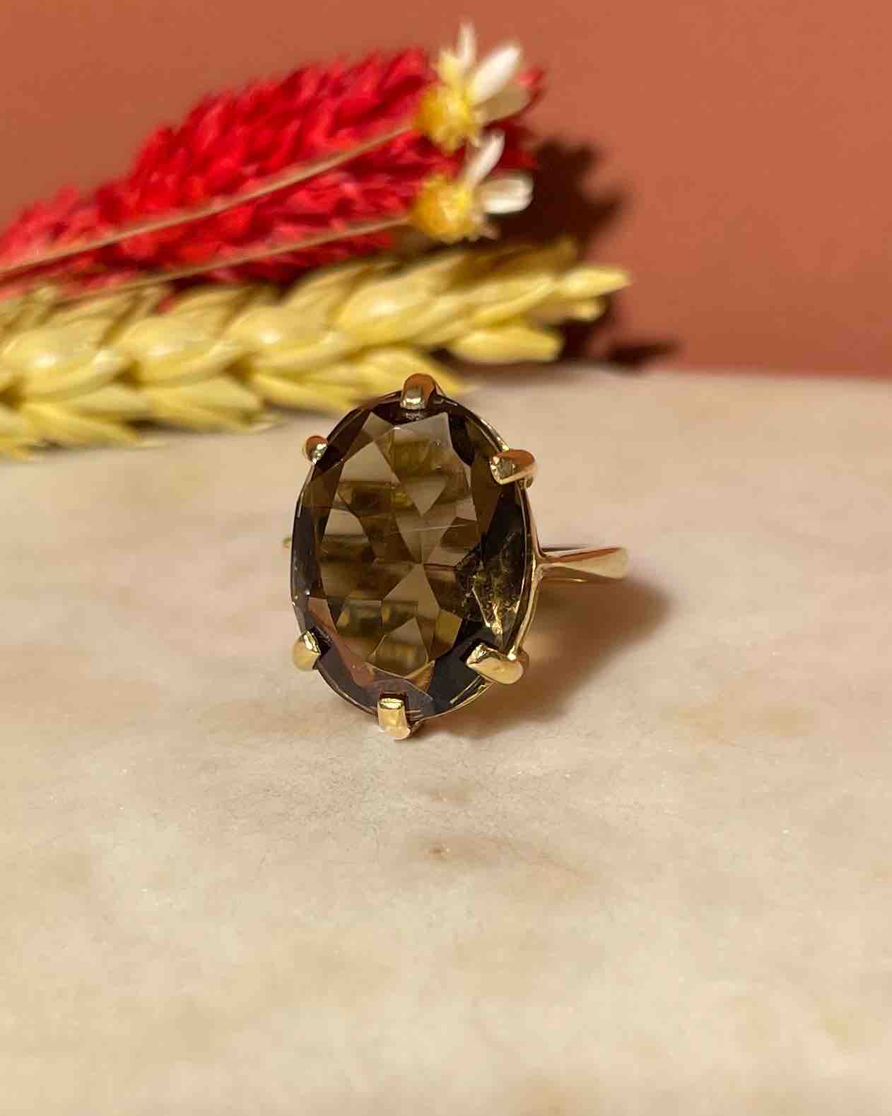 Bague Cocktail Quartz fumé 6.50 Carats "Evelina"