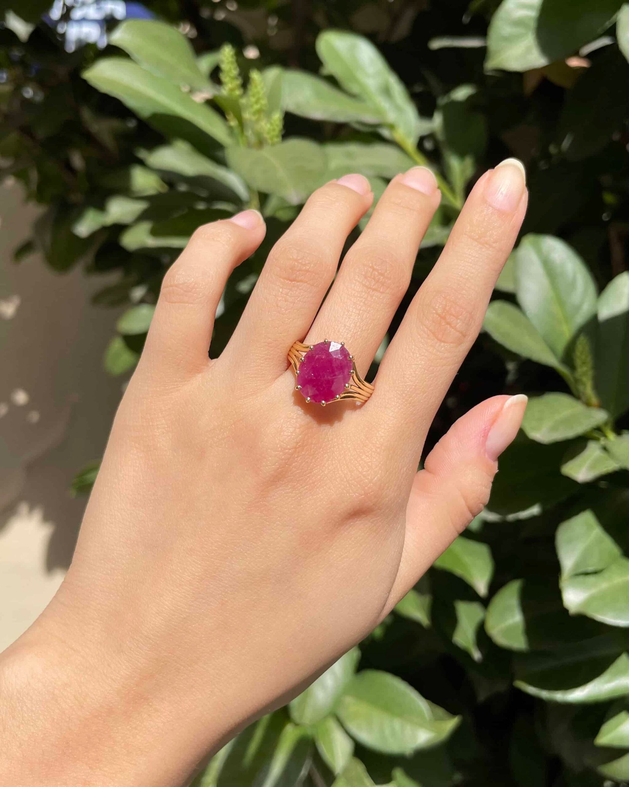 Bague Cocktail Rubis 3 carats "Quinn"
