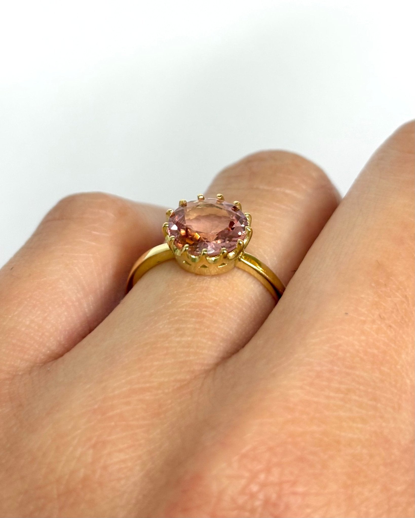 Bague Cocktail Tourmaline Rose 2 carats "Romy" - Elliade Paris
