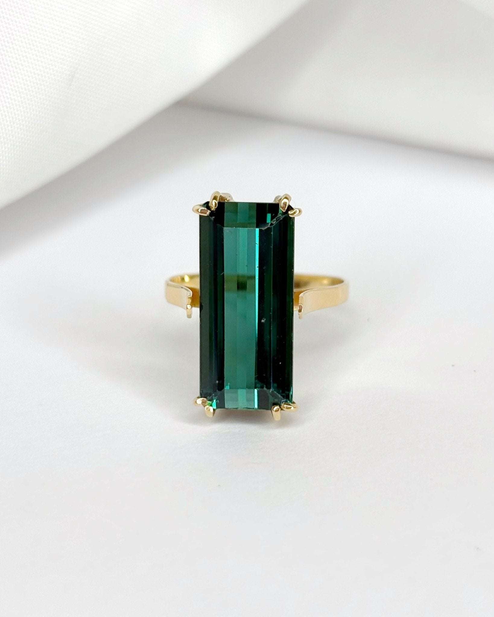 Bague Cocktail Tourmaline Verte 8 carats "Monia" - Elliade Paris