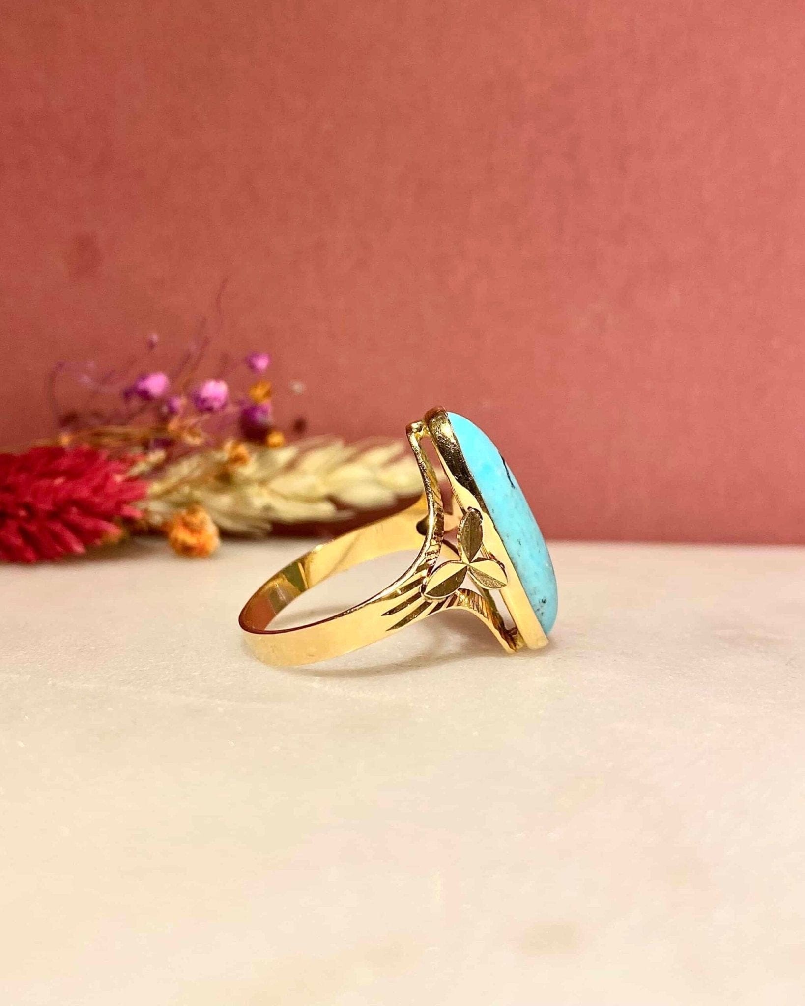 Bague Cocktail Turquoise 4.30 carats "Noor" - Elliade Paris