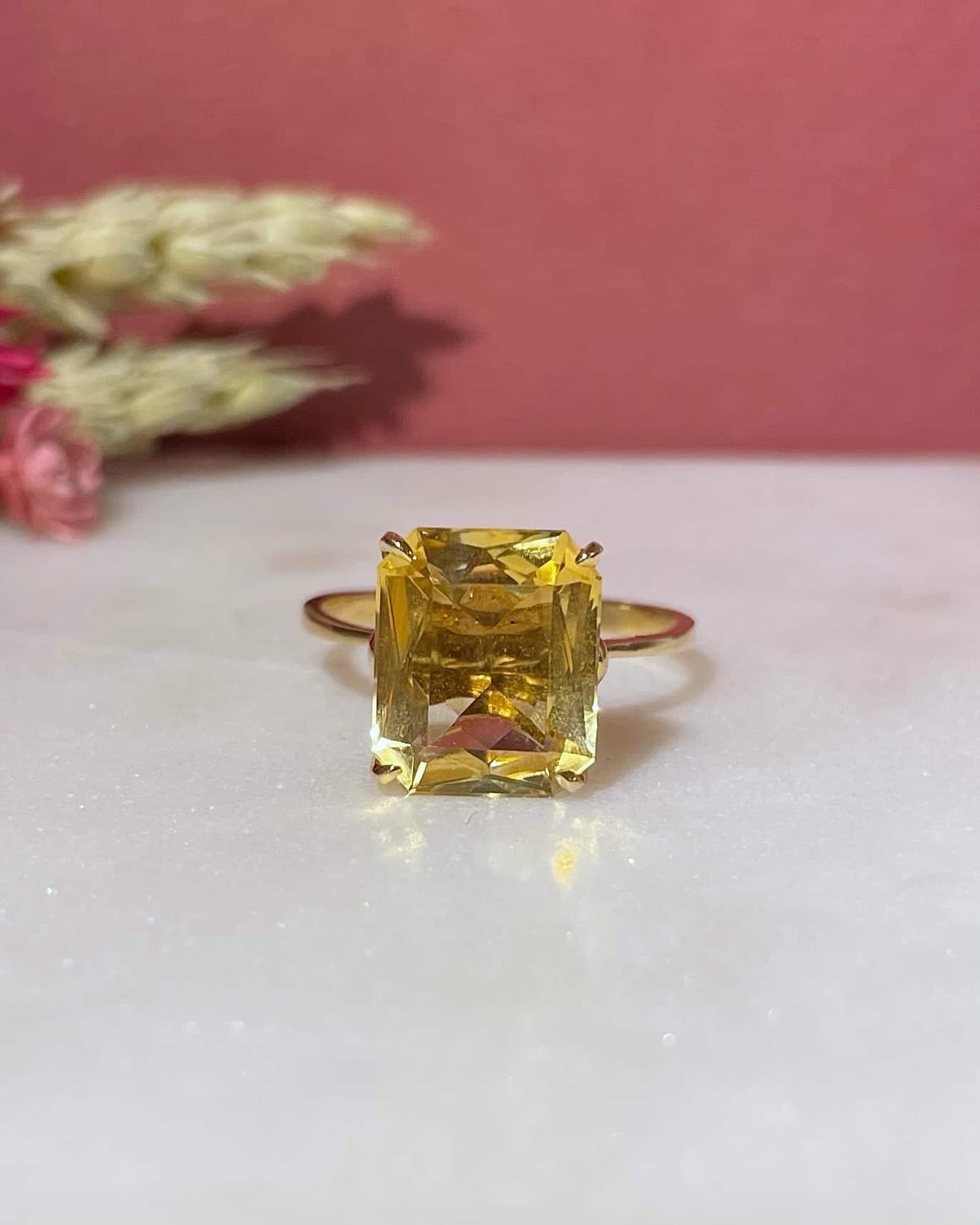 Bague Cocktail Citrine 6 Carats "Nexie"