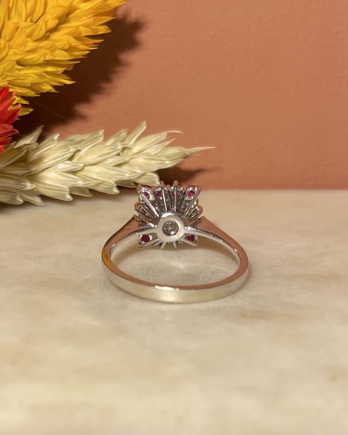 Bague Damier Rubis & Diamants "Briar" - Elliade Paris