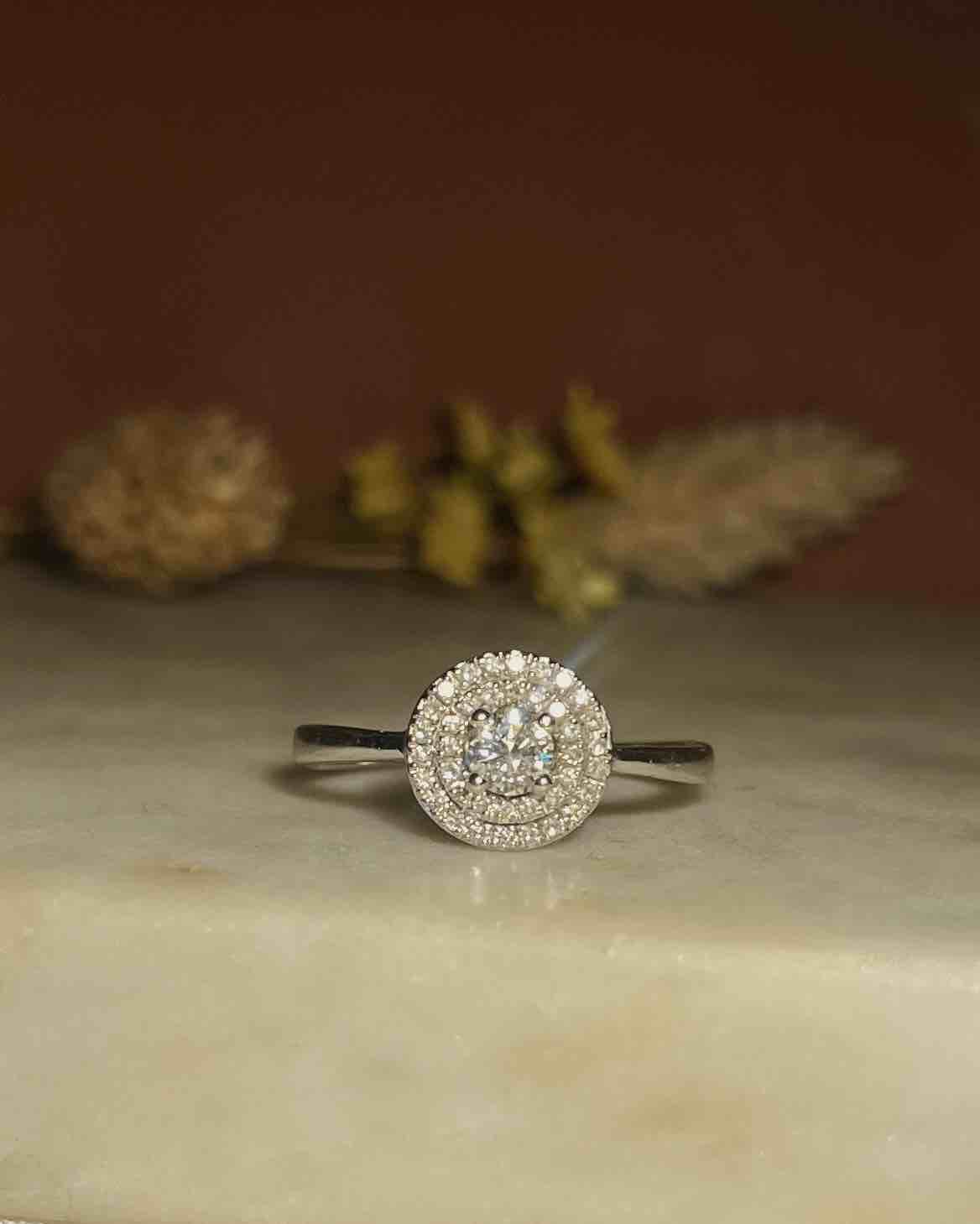 Bague style Art-déco 40 Diamants "Miari"