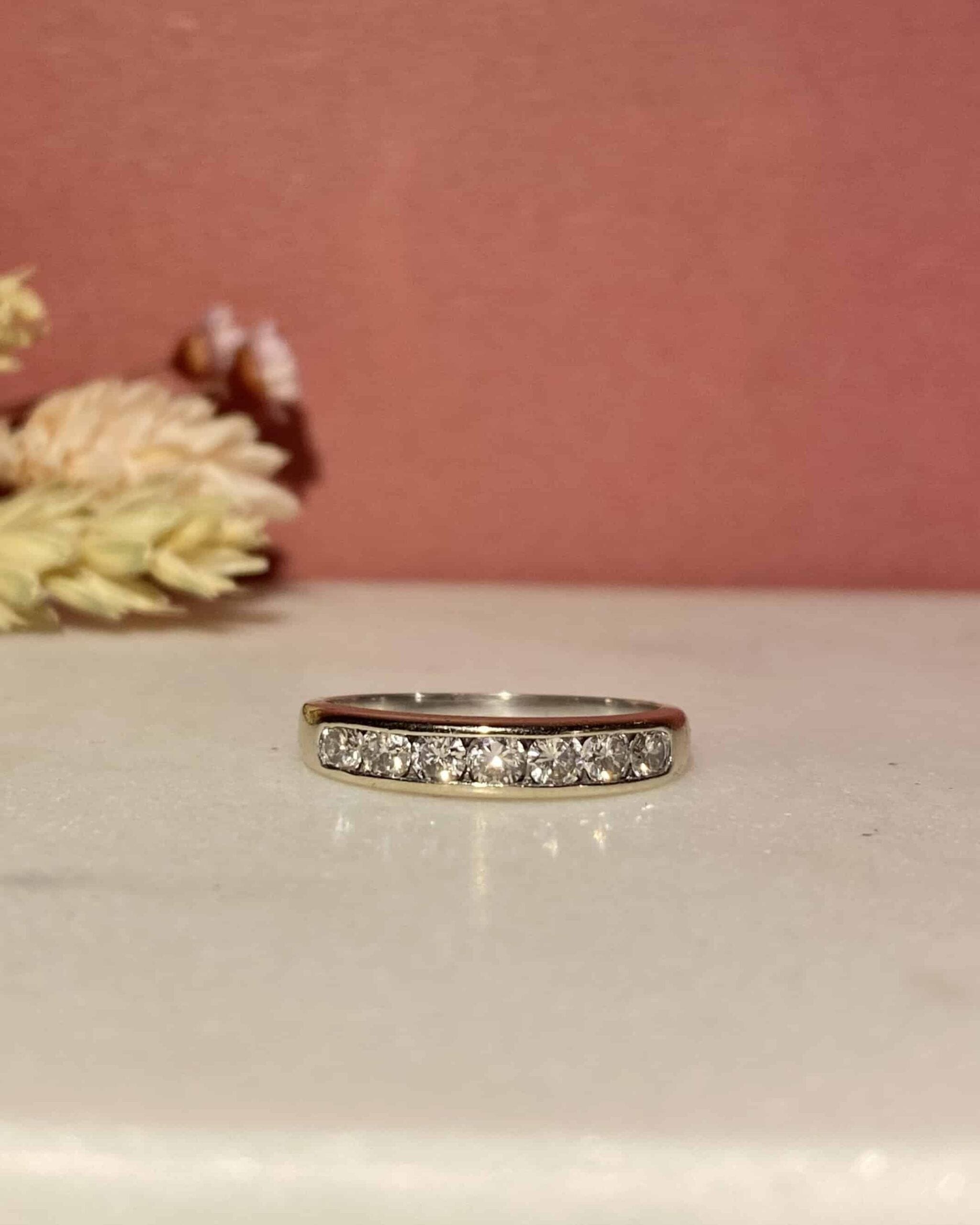 Demi-Alliance vintage 7 Diamants "Chayma" - Elliade Paris
